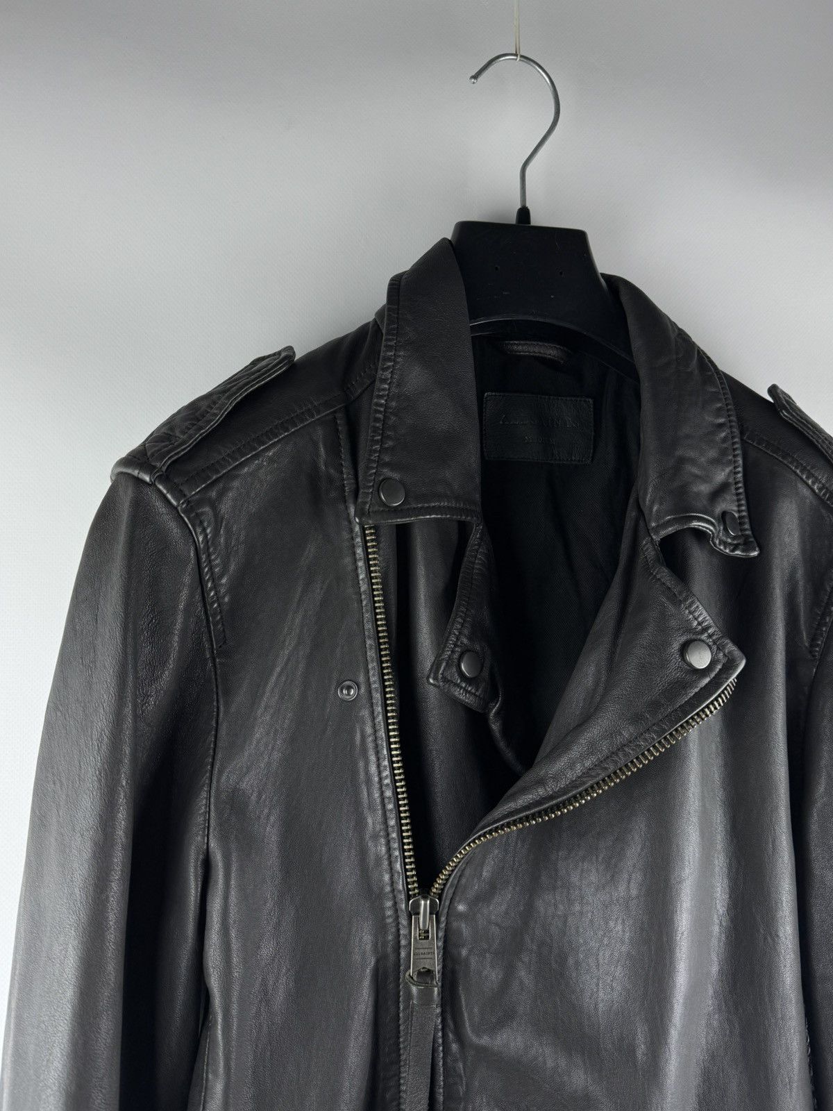 Allsaints New! Allsaints Ryder Leather Jacket Size US M / EU 48-50 / 2 - 2 Thumbnail