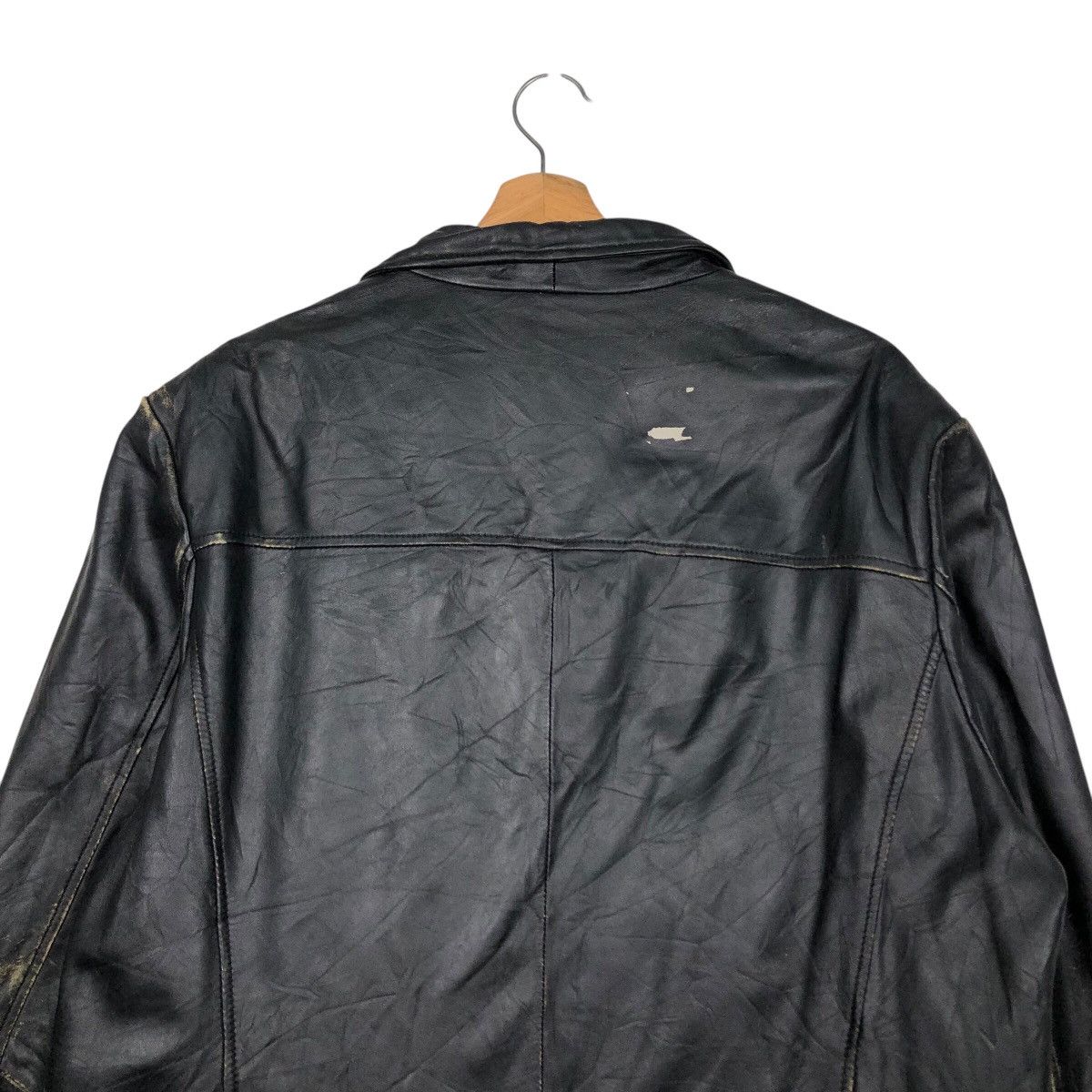 Japanese Brand × Vintage 📌Vintage Biker Leather Jacket Unknown Issey Miyake Size US L / EU 52-54 / 3 - 10 Thumbnail