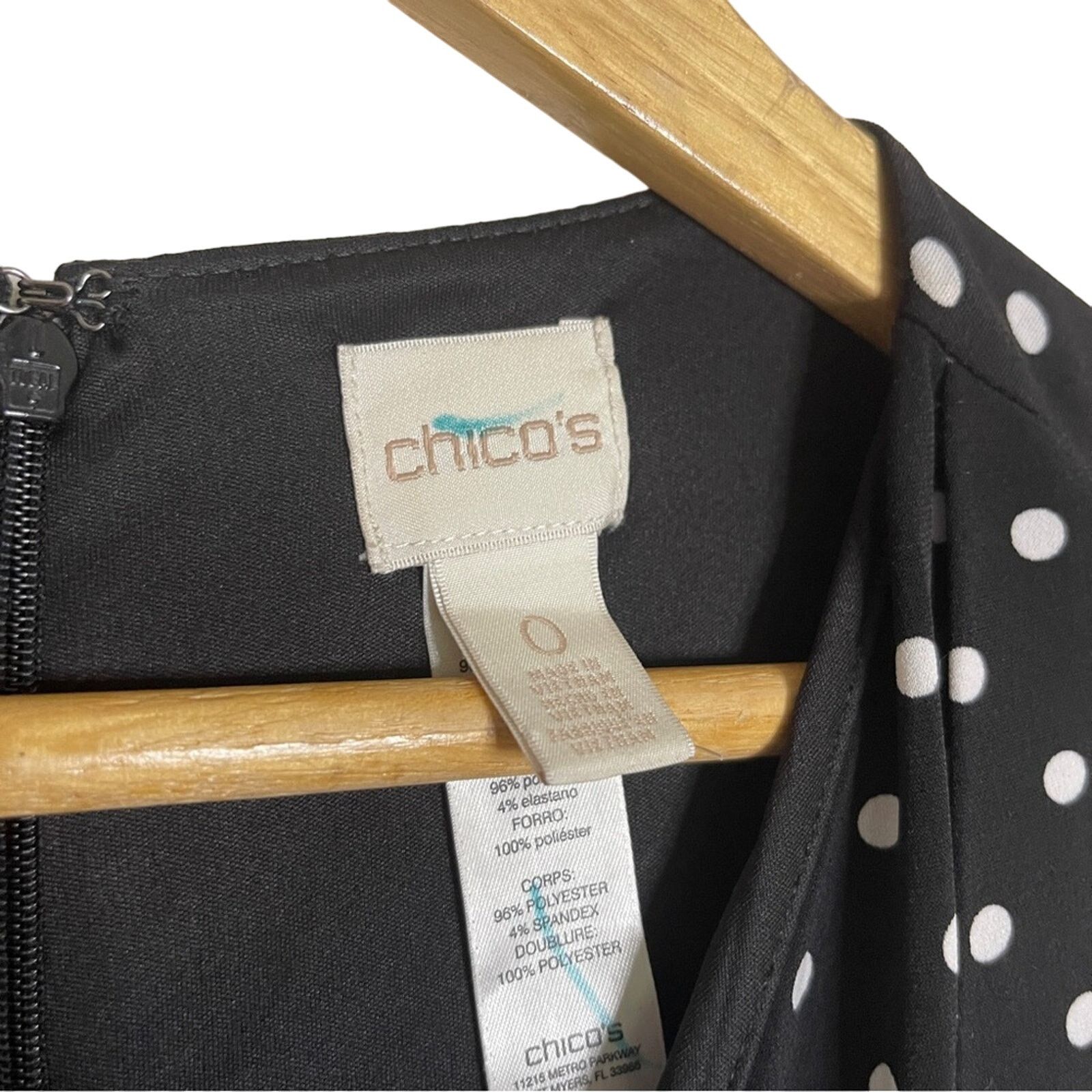Chicos Chico’s Polka Dot Wide Leg Jumpsuit Black White Size S Size 30" / US 8 / IT 44 - 5 Thumbnail