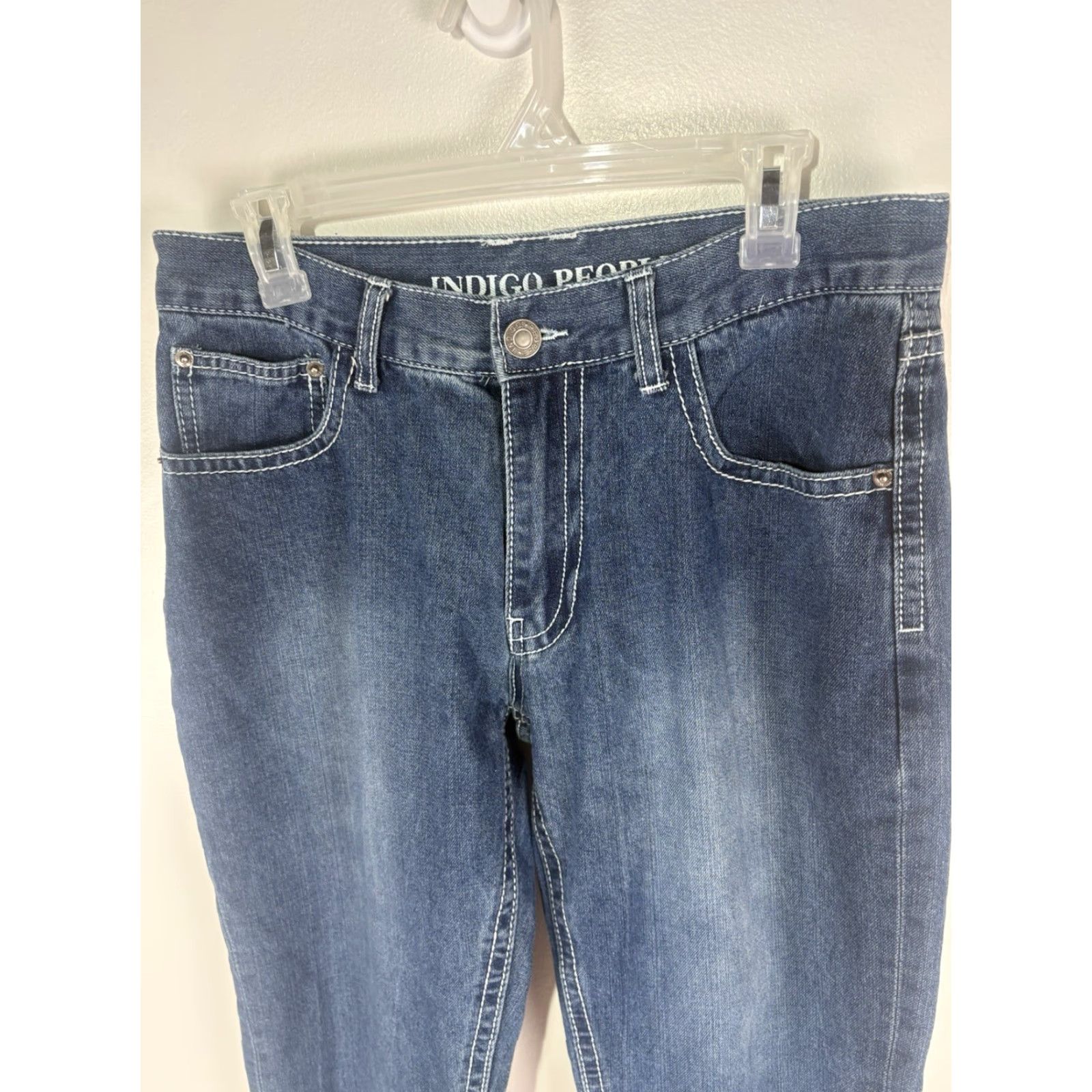 Vintage Indigo People Jeans Men’s Size 34x32 Denim 5-Pocket Straight Mid Rise Button Zip Regular Size US 34 / EU 50 - 3 Thumbnail