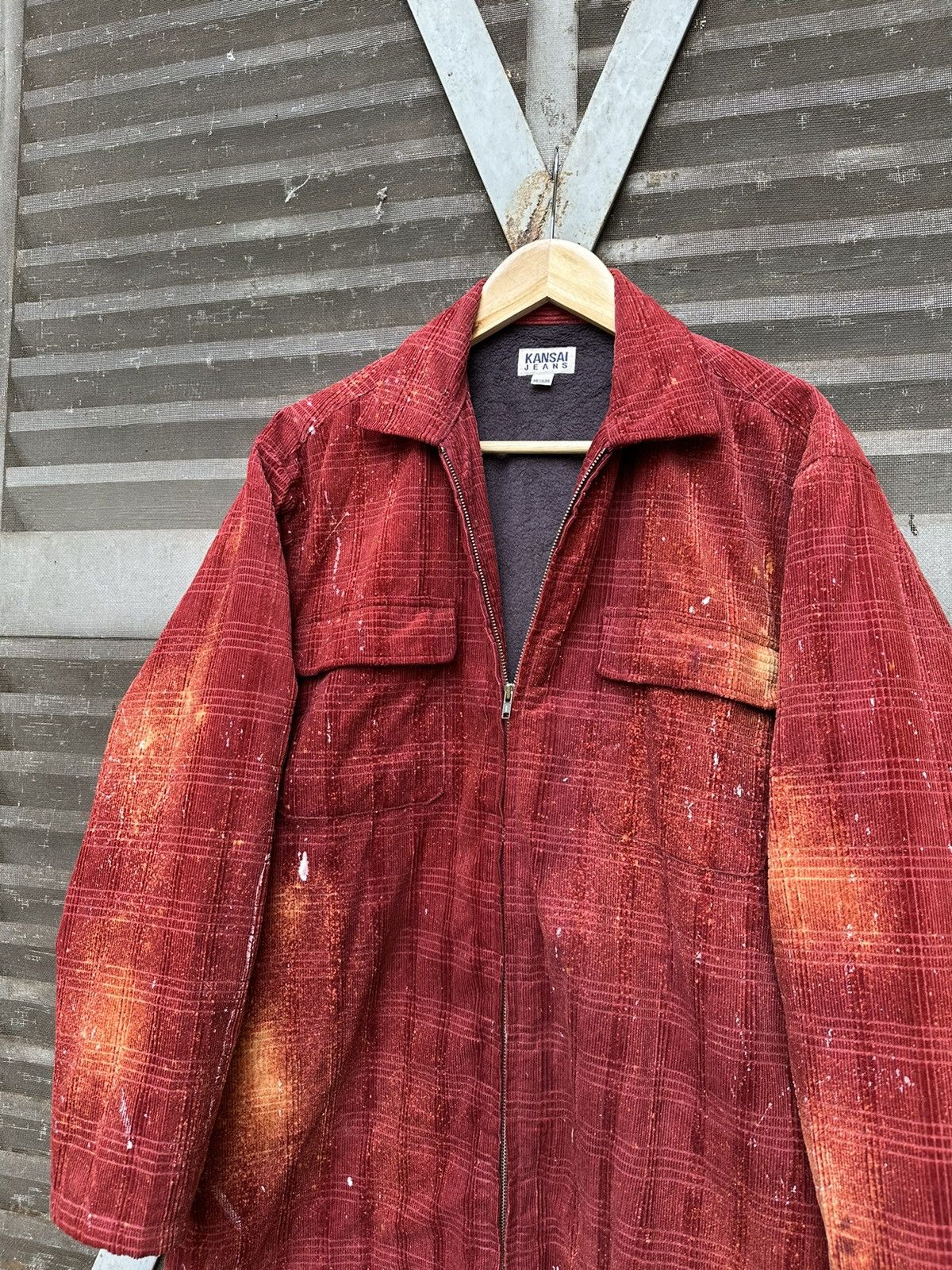 Kansai Yamamoto 👹Kansai Yamamoto Paint Splatter Corduroy Jacket Size US L / EU 52-54 / 3 - 9 Thumbnail