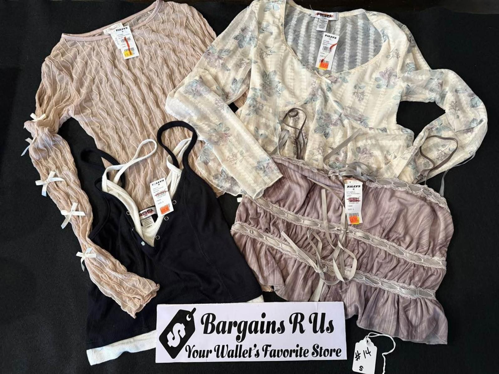 Tillys ORDER#14 Tillys Y2K Mesh Floral Lace Bow Fairy Tops Size S Size S / US 4 / IT 40 - 1 Thumbnail