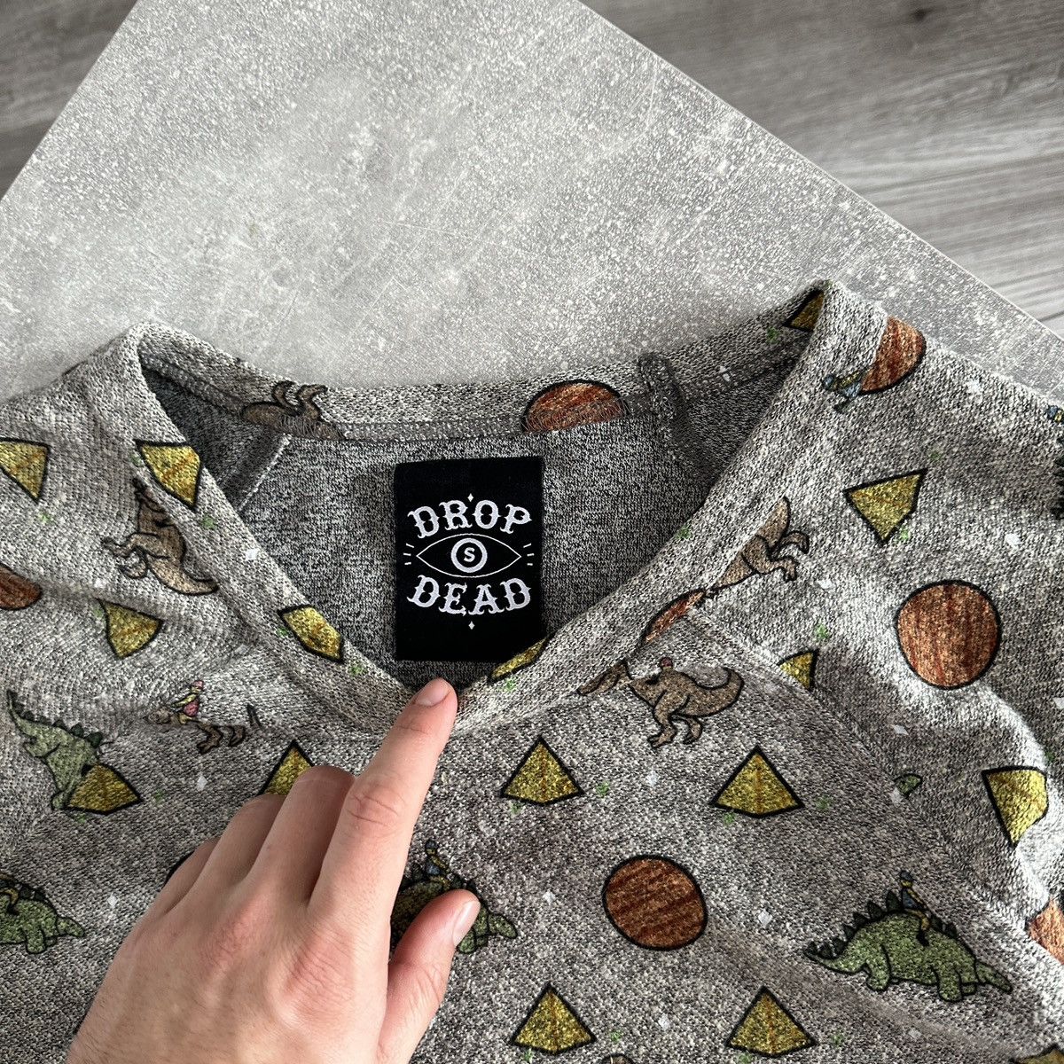 Drop Dead Clothing Drop Dead Clothing Crewneck Dinosaur monogram sweater y2k Size US S / EU 44-46 / 1 - 6 Thumbnail