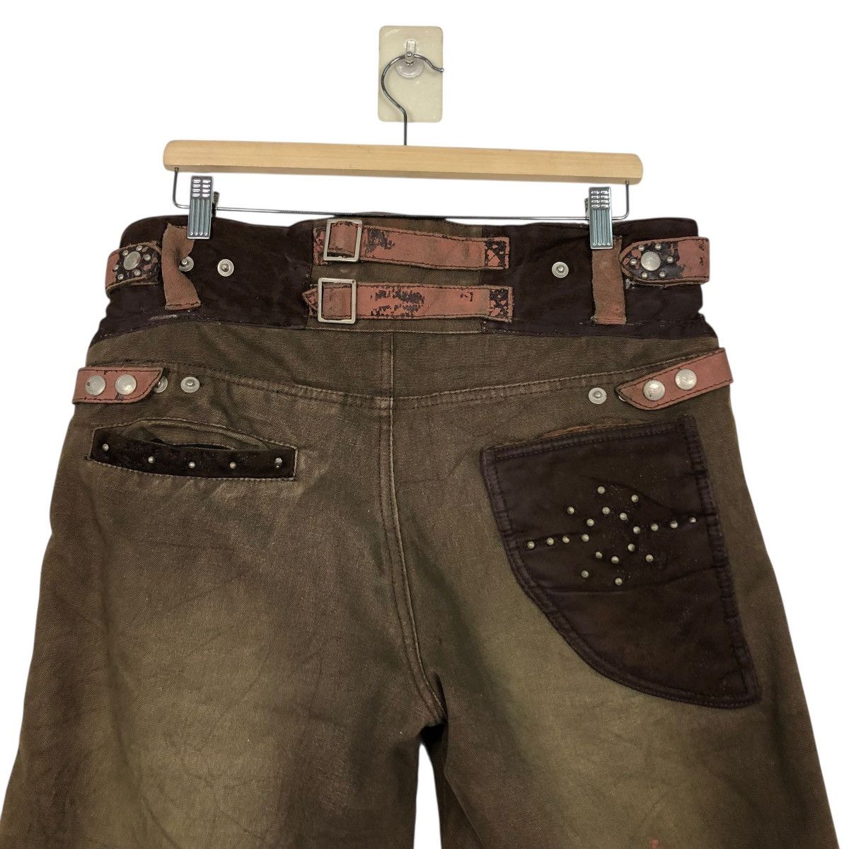 Japanese Brand 🔥CROPPED BIKER PUNK PANTS DISTRESSED IF SIX WAS NINE STYLE Size US 34 / EU 50 - 11 Thumbnail