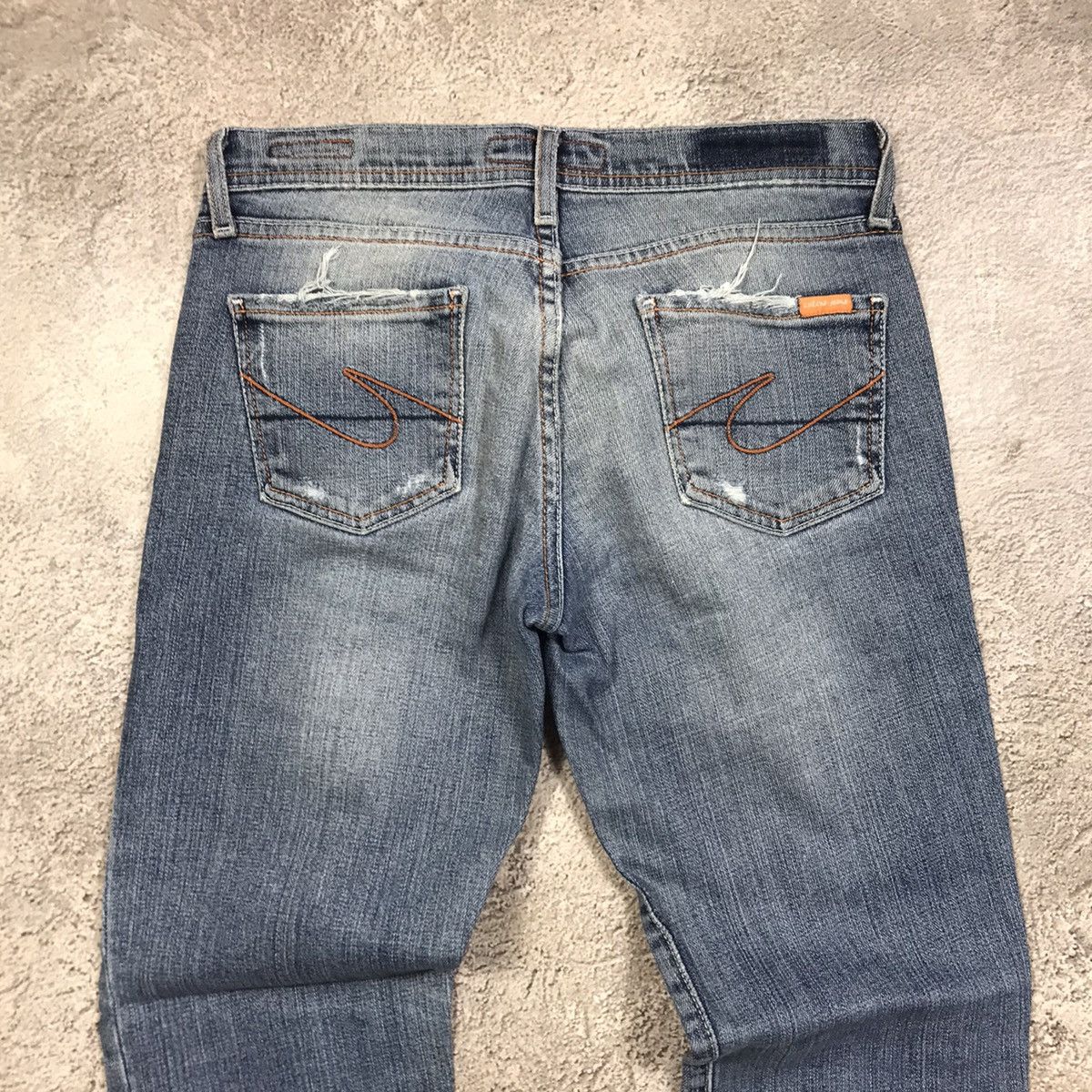Vintage Vintage Y2K Distressed Flared Jeans Skate Grunge Cropped 27 Size 27" / US 4 / IT 40 - 4 Thumbnail