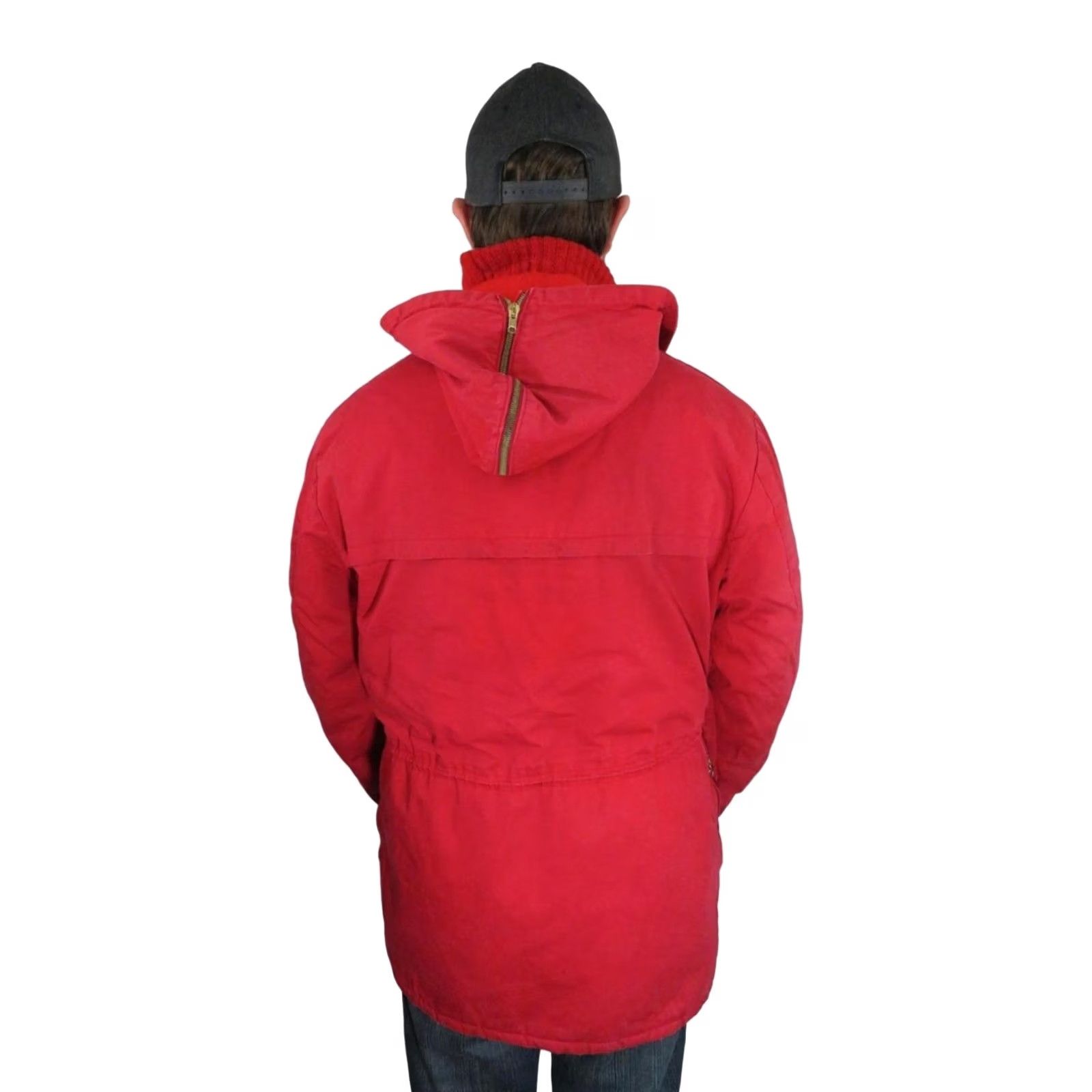 Sears VINTAGE 70s Sears Red Cruiser Jacket Mens Large Workwear Canvas Parka Size US L / EU 52-54 / 3 - 3 Thumbnail