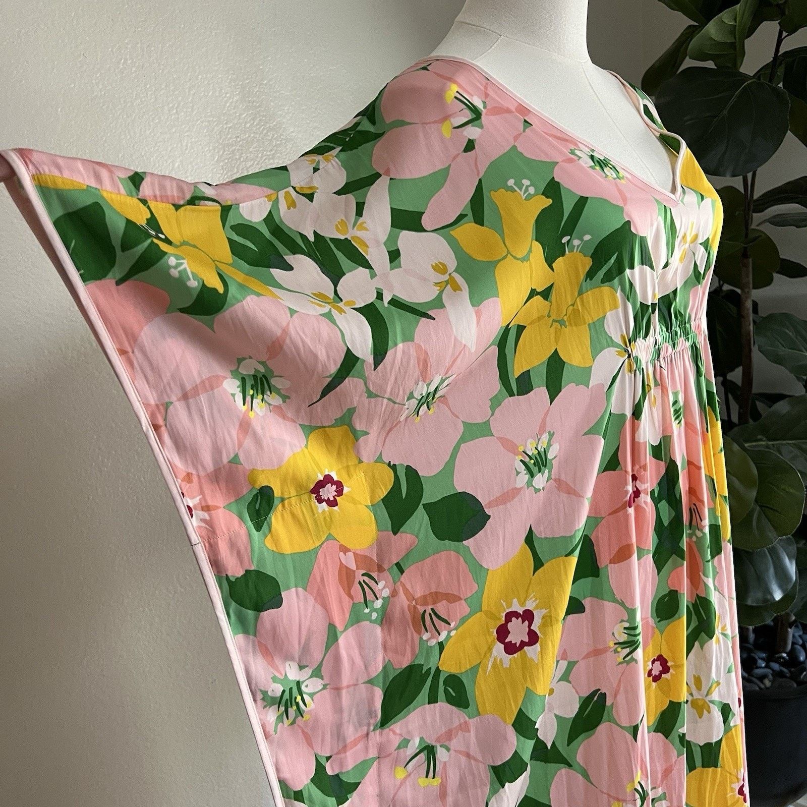 Kate Spade KATE SPADE Caftan Dress L/XL Painterly Petals Floral Muumuu Size XL / US 12-14 / IT 48-50 - 3 Thumbnail