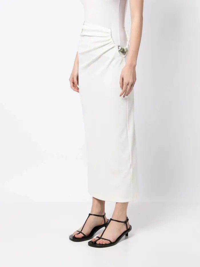 Christopher Esber o1mle1224 Quarts Hip Skirt in White Size 30" / US 8 / IT 44 - 3 Thumbnail