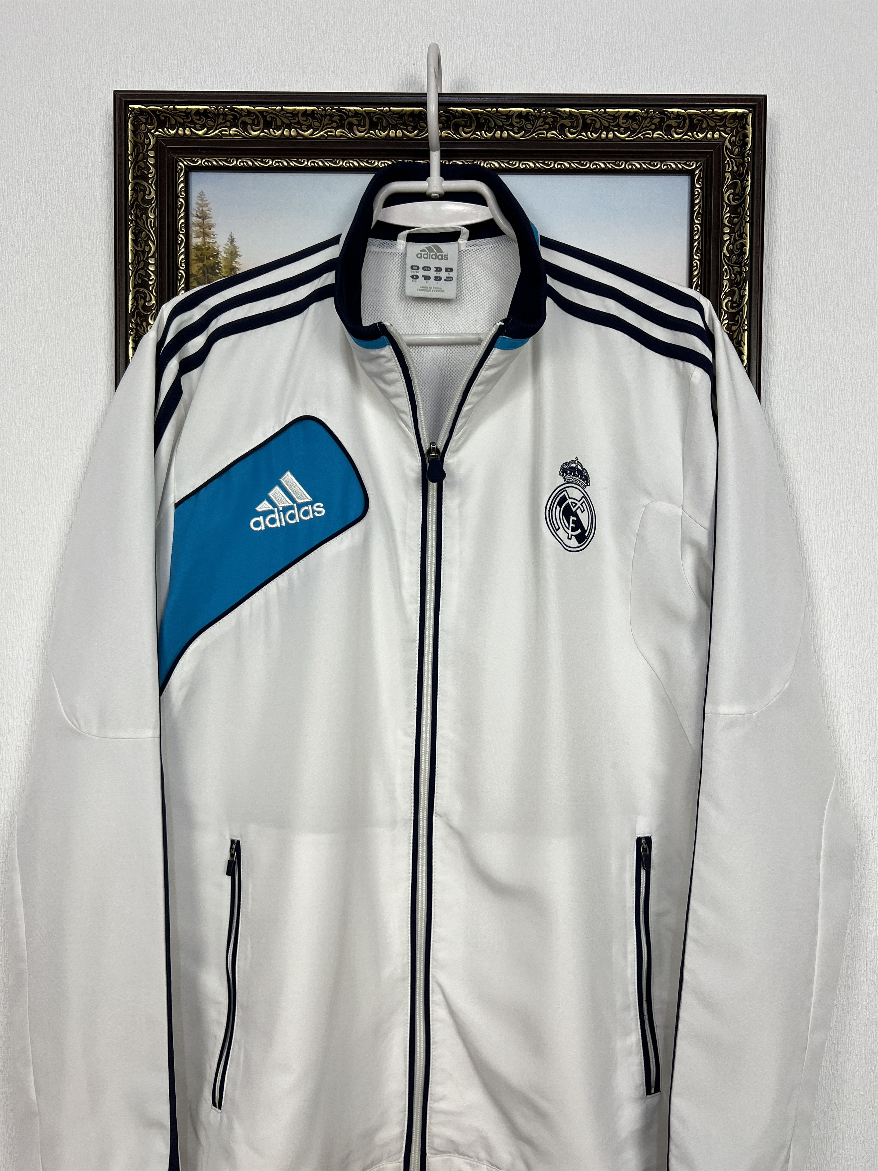 Adidas Vintage Adidas Real Madrid Football Jacket Soccer Track Top Size US M / EU 48-50 / 2 - 2 Thumbnail