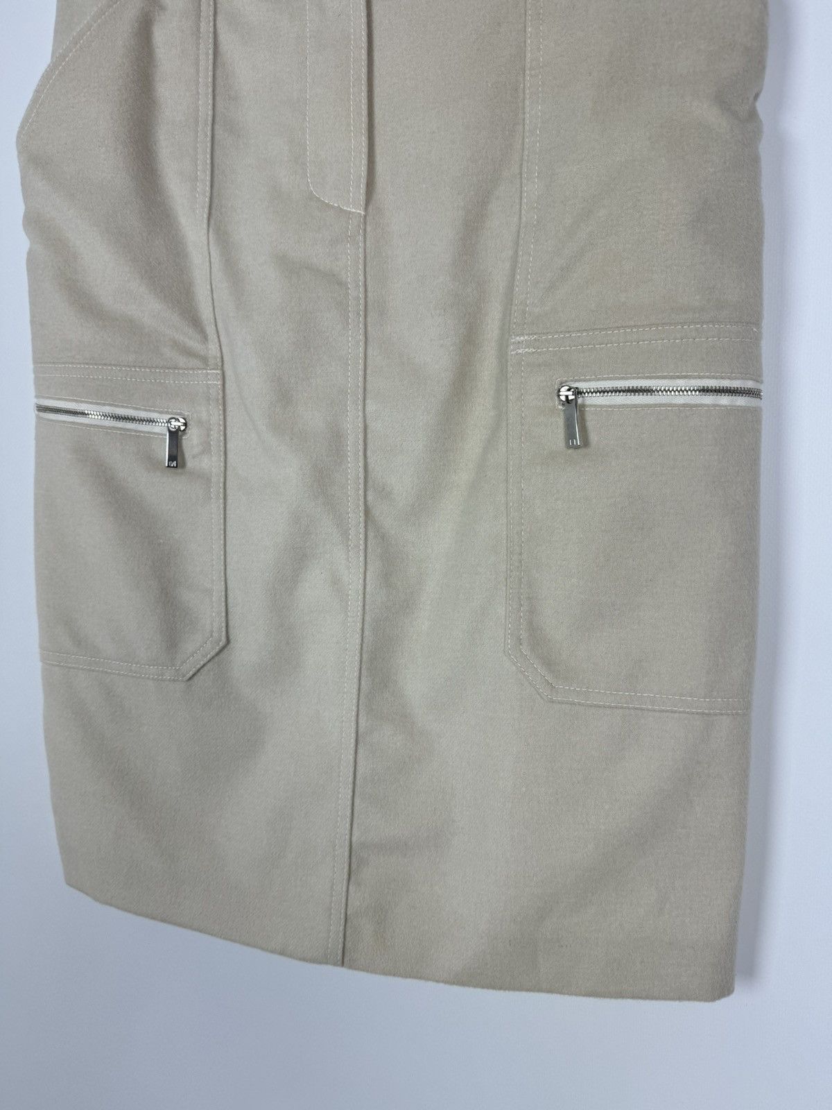 Vintage Vintage Max Mara Wool Midi Pockets Skirt Size 30" / US 8 / IT 44 - 4 Thumbnail