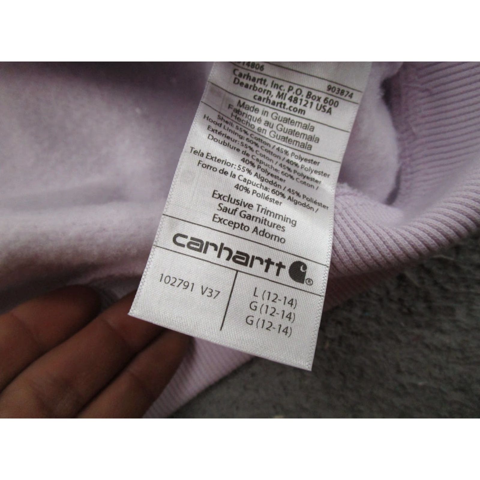 Carhartt VINTAGE Carhartt Amethyst Fog Clarksburg Pullover Sweatshirt 102791 V37 Womens SZ L READ Size L / US 10 / IT 46 - 3 Thumbnail