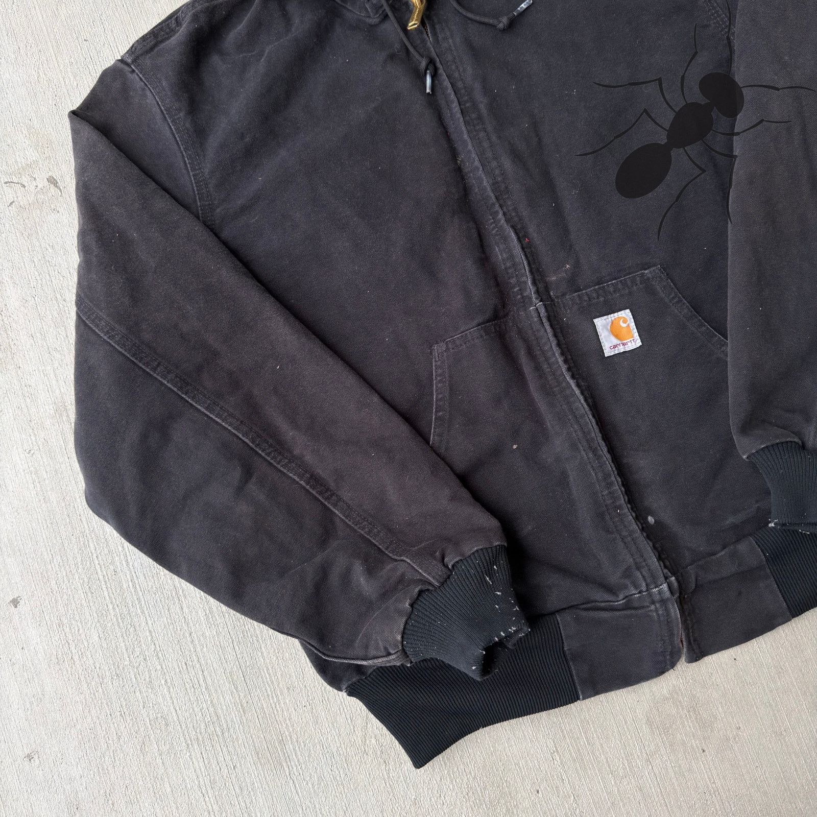 Carhartt × Vintage Carhartt black active hooded work wear jacket Size US M / EU 48-50 / 2 - 2 Thumbnail