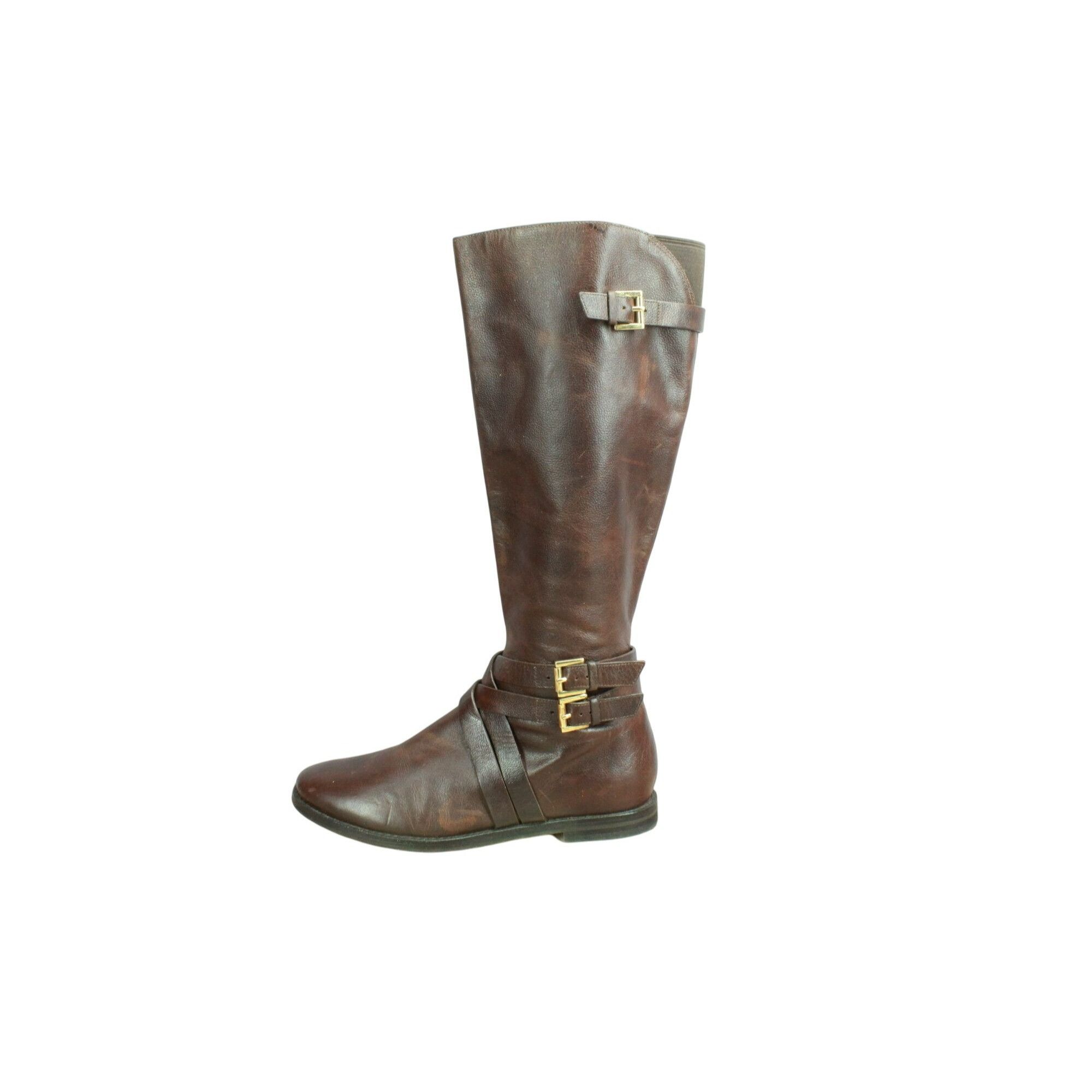 Cole Haan × Leather Cole Haan Leather Distressed Knee High Boots Size 7.5 B Size US 7.5 / IT 37.5 - 1 Thumbnail