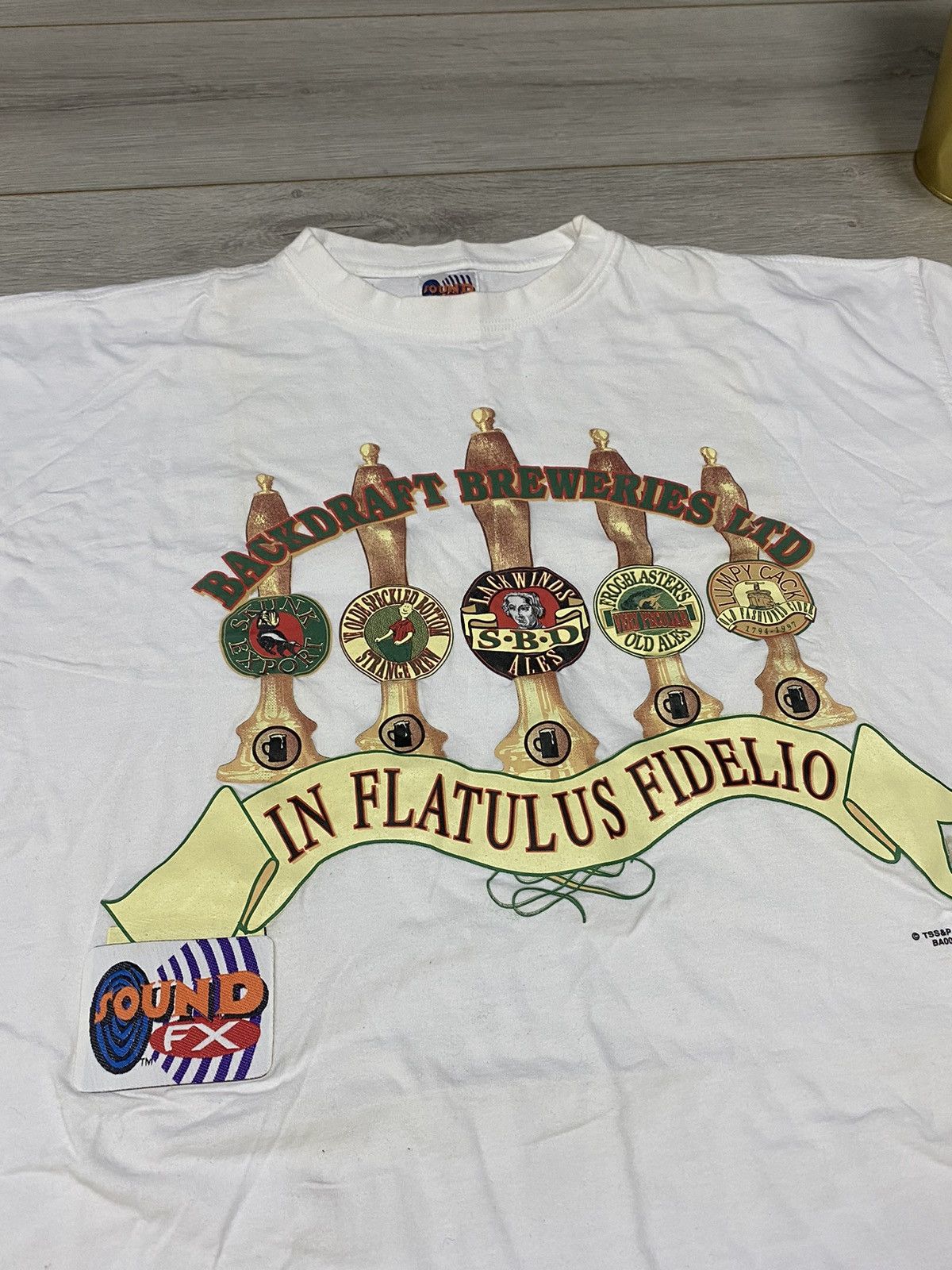 Vintage Sound FX 1997 vintage Backdraft breweries shirt in flatulus Size US XL / EU 56 / 4 - 3 Thumbnail