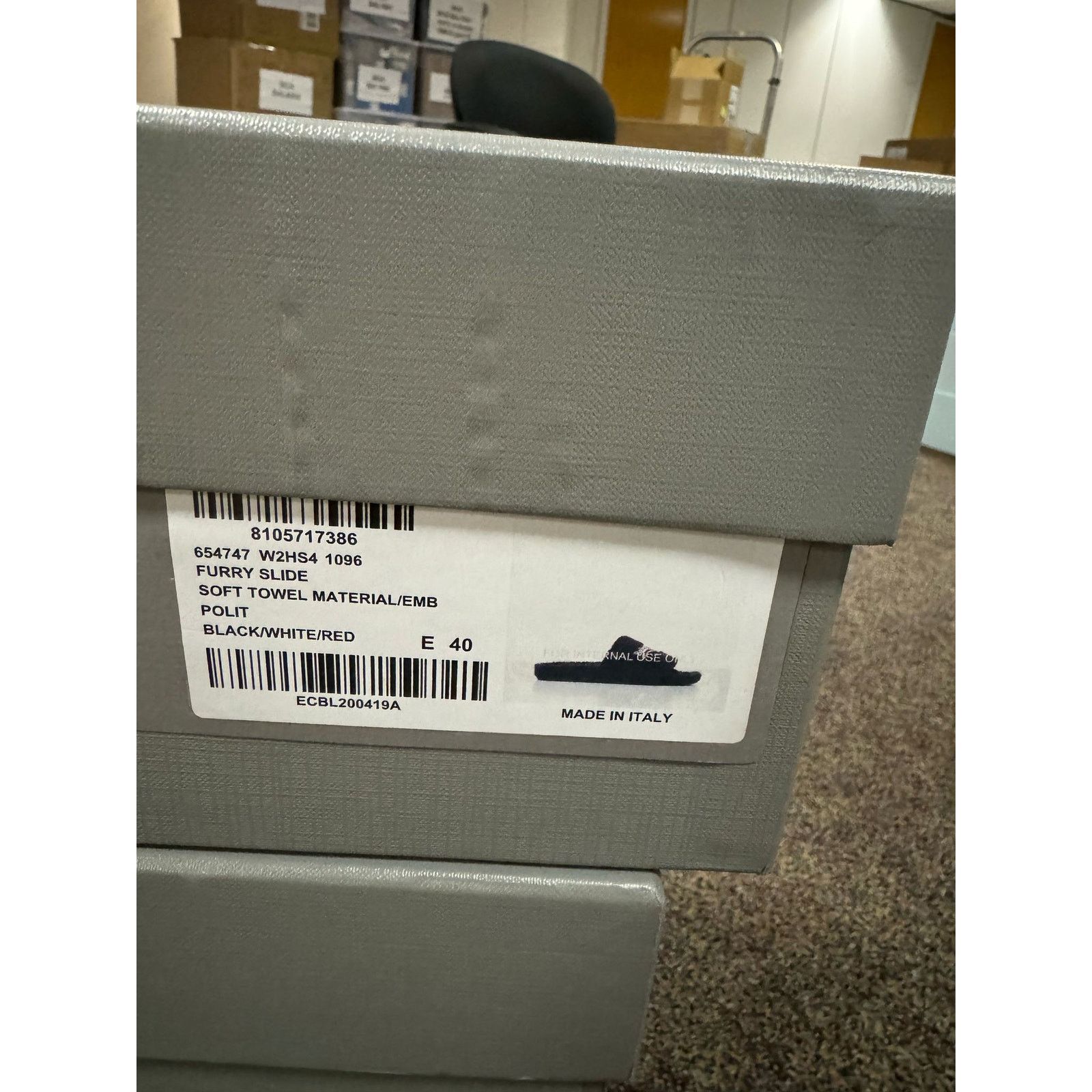 Marni Black Fur Mule Slides