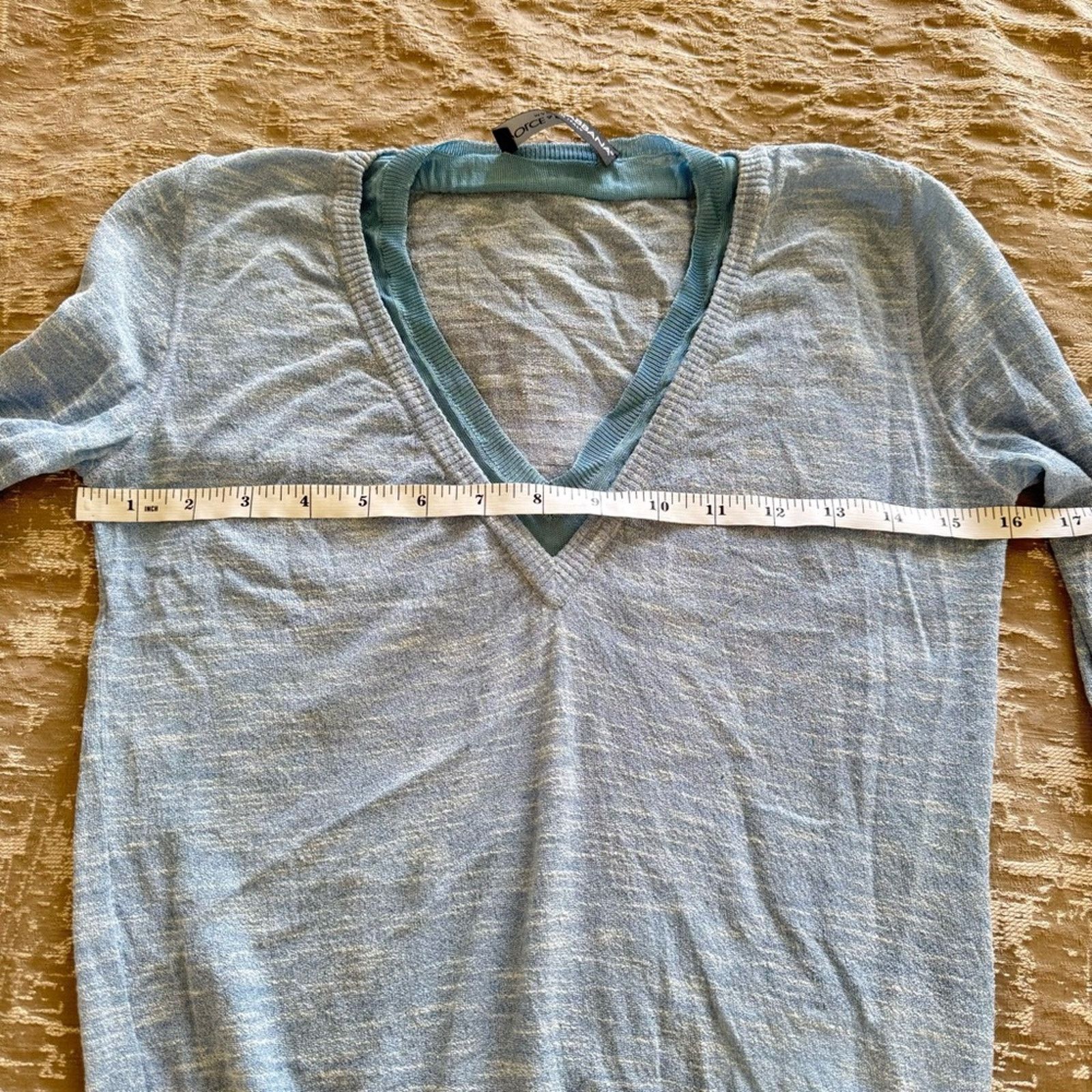 Dolce & Gabbana Dolce & Gabbana Sky Blue V-Neck Top, Size 38 Size XS / US 0-2 / IT 36-38 - 5 Thumbnail