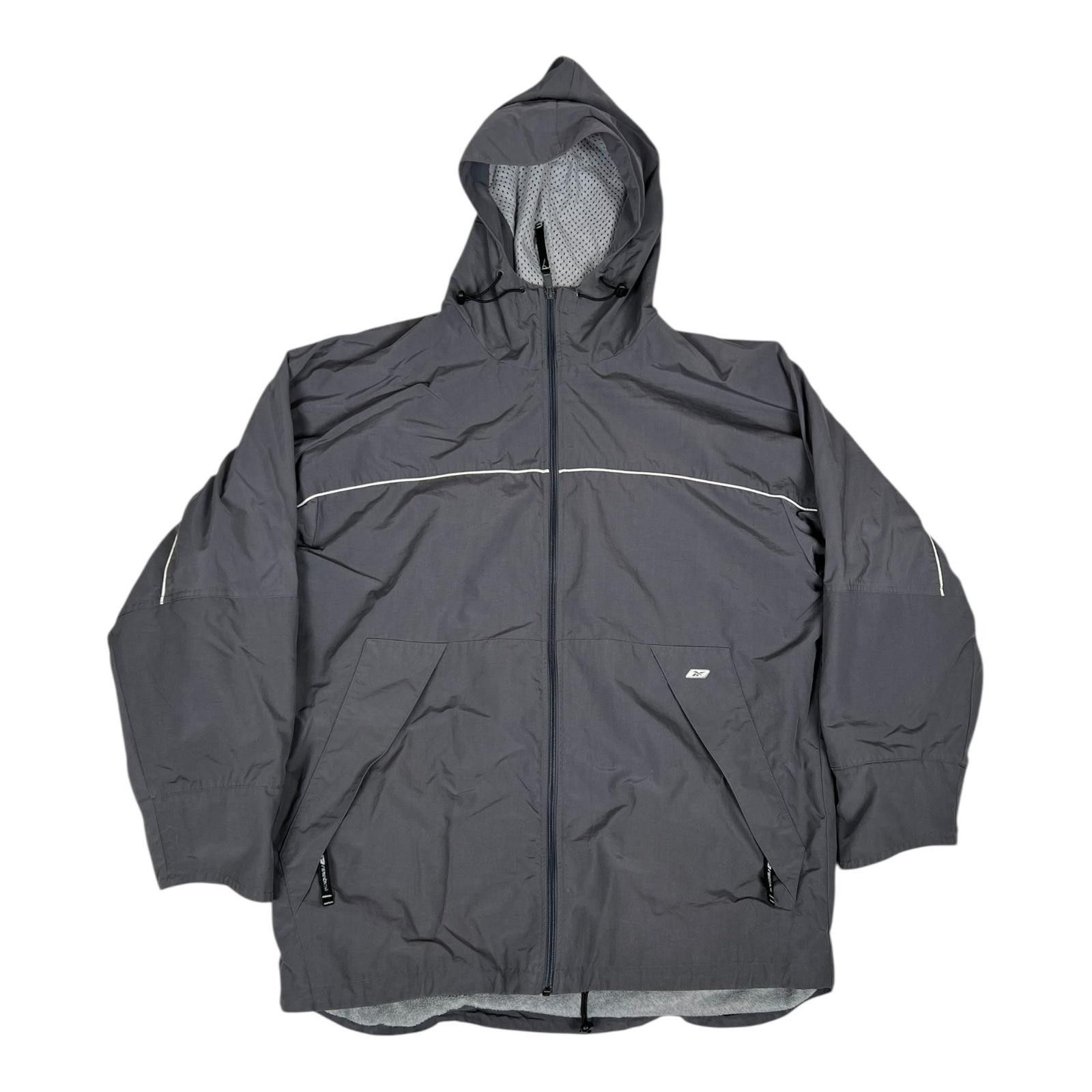 Reebok Vintage Reebok Jacket Mens XL Gray Hooded Windbreaker Full Z Size US XL / EU 56 / 4 - 1 Thumbnail