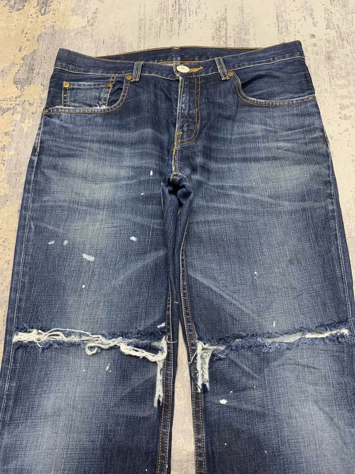 Levi's Levi’s 502 Distressed Straight Leg Jeans – Vintage Denim Size US 34 / EU 50 - 5 Thumbnail