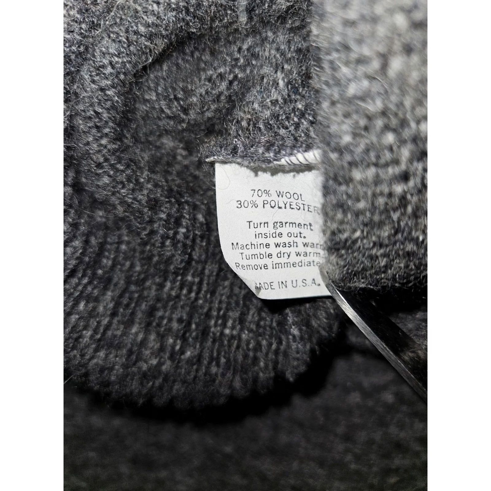 Vintage J.J. Cochran Sweater Vest Mens XL Gray Wool Blend Pullover V-Neck Made in USA Classic Size US XL / EU 56 / 4 - 3 Thumbnail