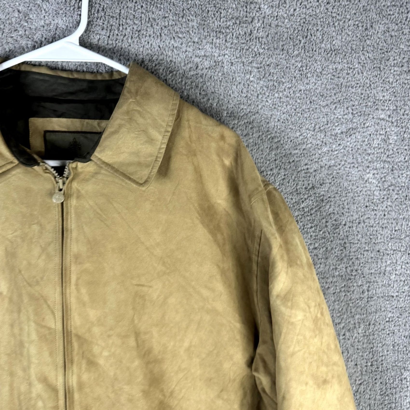 Vintage Rainforest Jacket Mens L Beige Microfiber Bomber Full Zip Lined Casual Jackets Size US L / EU 52-54 / 3 - 4 Thumbnail