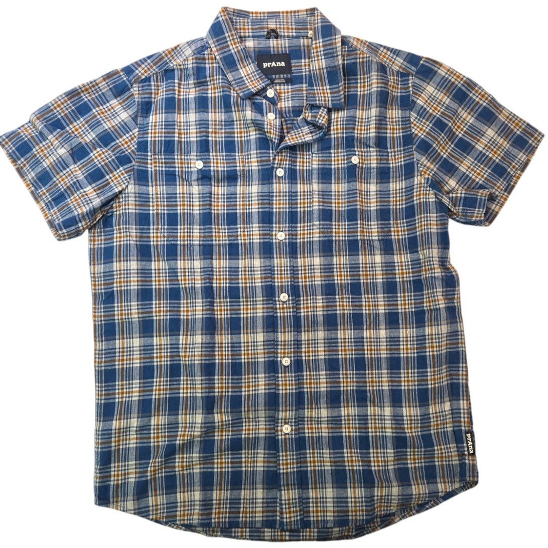 Prana Prana | Blue & Brown, Button Down, Check Shirt | Size Small Size US S / EU 44-46 / 1 - 1 Thumbnail