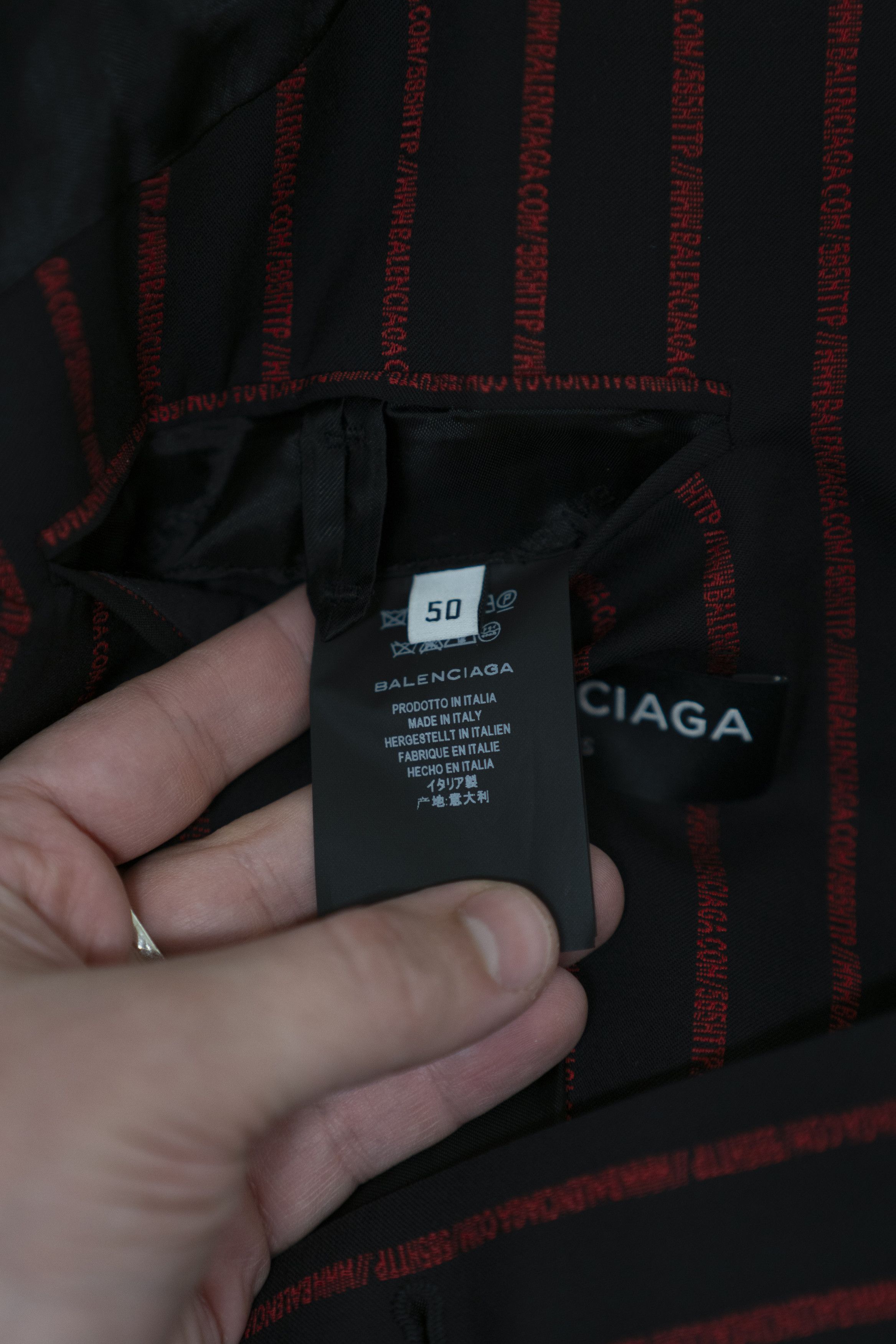 Balenciaga RARE Balenciaga FW17 "URL" Runway Suit Size 44R - 5 Thumbnail