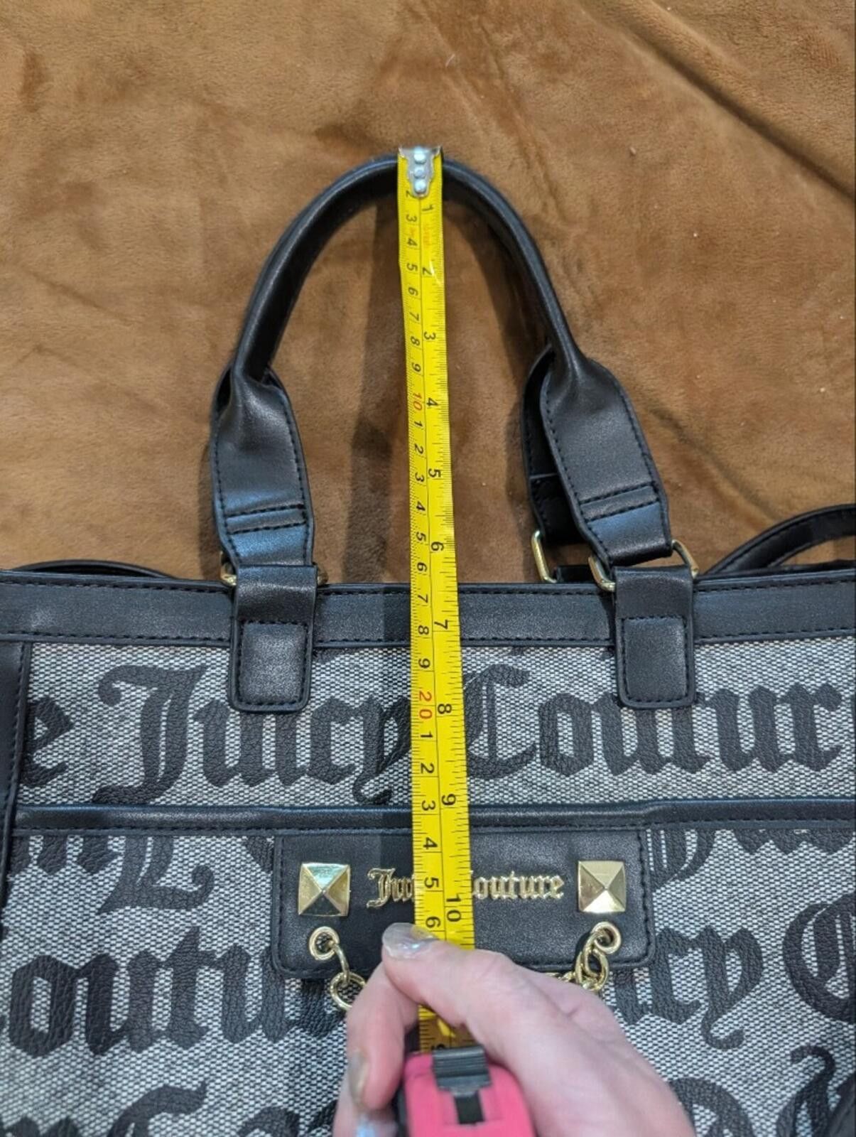 Juicy Couture Jeans Juicy Couture Black Logo Jacquard Satchel Size ONE SIZE - 7 Thumbnail