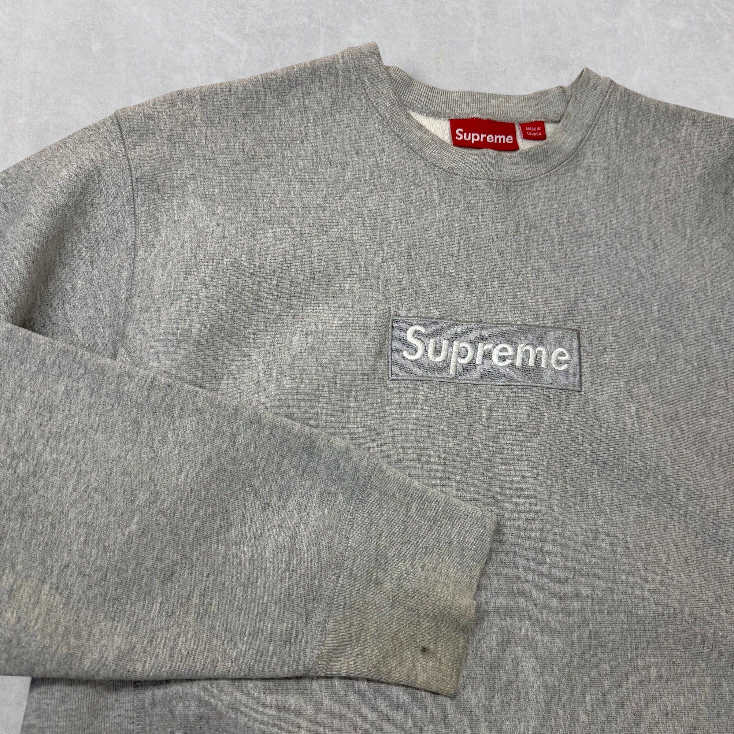 Supreme 2003 Supreme Grey Box Logo Crewneck L Size US L / EU 52-54 / 3 - 3 Thumbnail