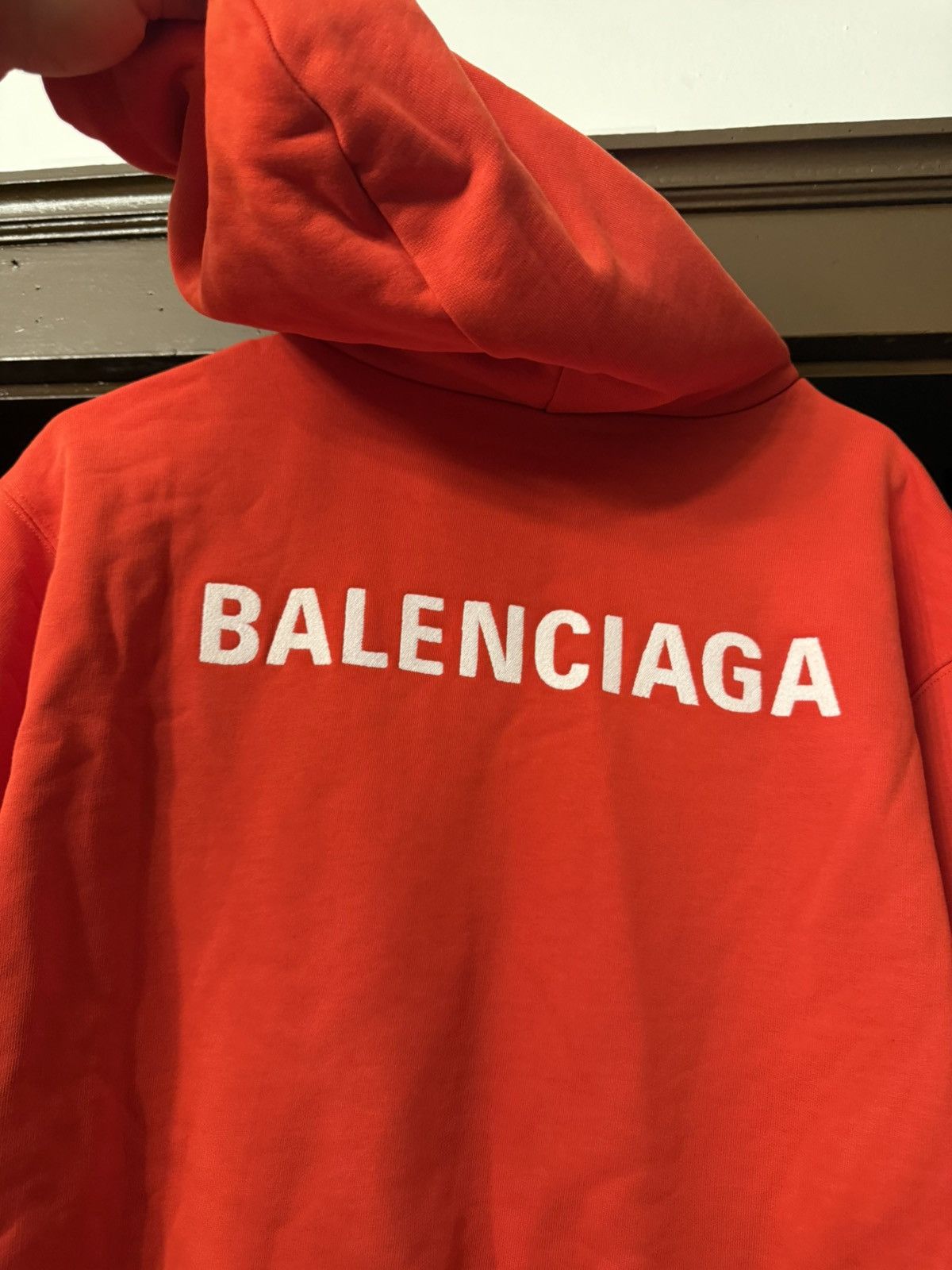 Balenciaga Balenciaga Corner Logo Red Hoodie Size XS Size US XS / EU 42 / 0 - 6 Thumbnail