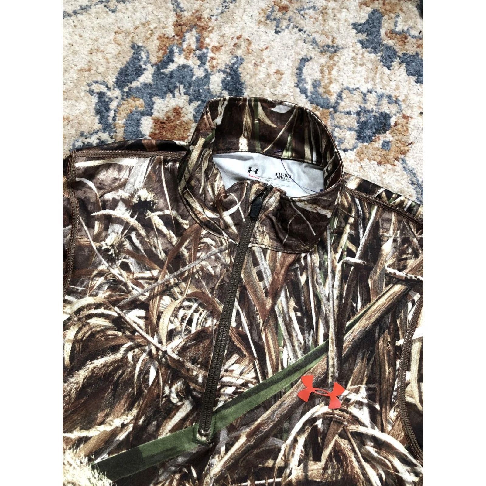 Under Armour Under Armour Shirt Mens Small Camouflage Long Sleeve 1/4 Zip Scent Control Hunting HeatGear Moisture Wicking Size US S / EU 44-46 / 1 - 7 Thumbnail