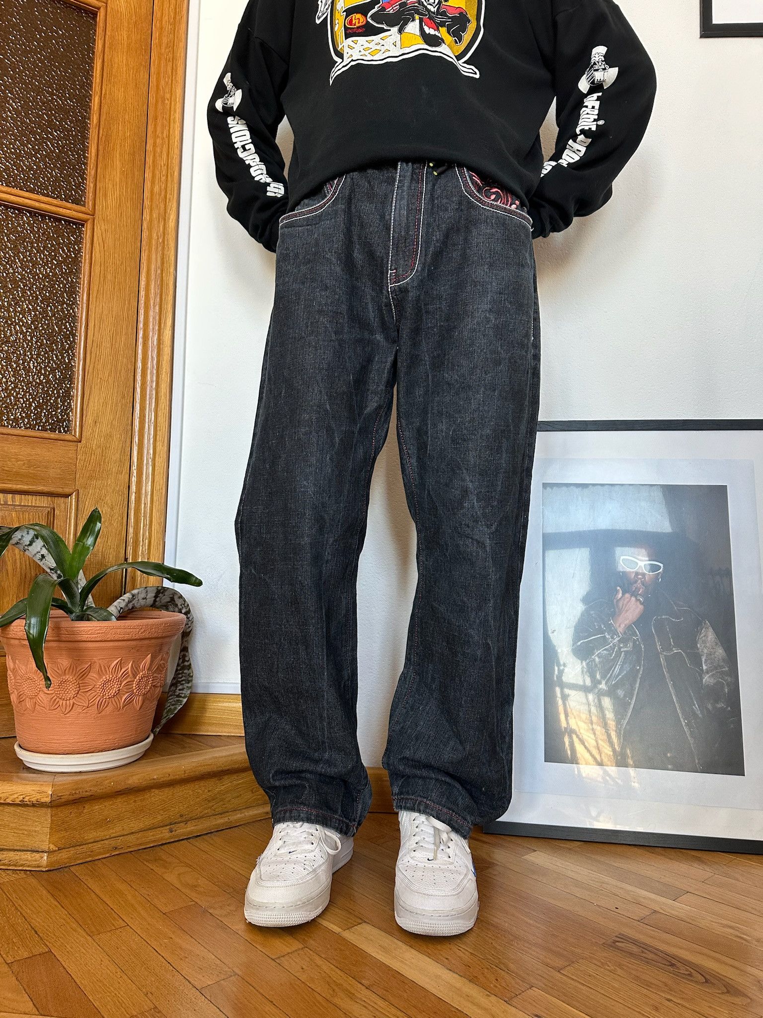 JNCO Y2K rap Baggy Clench Jesse pinkman SouthPole style Jeans Size US 34 / EU 50 - 12 Thumbnail