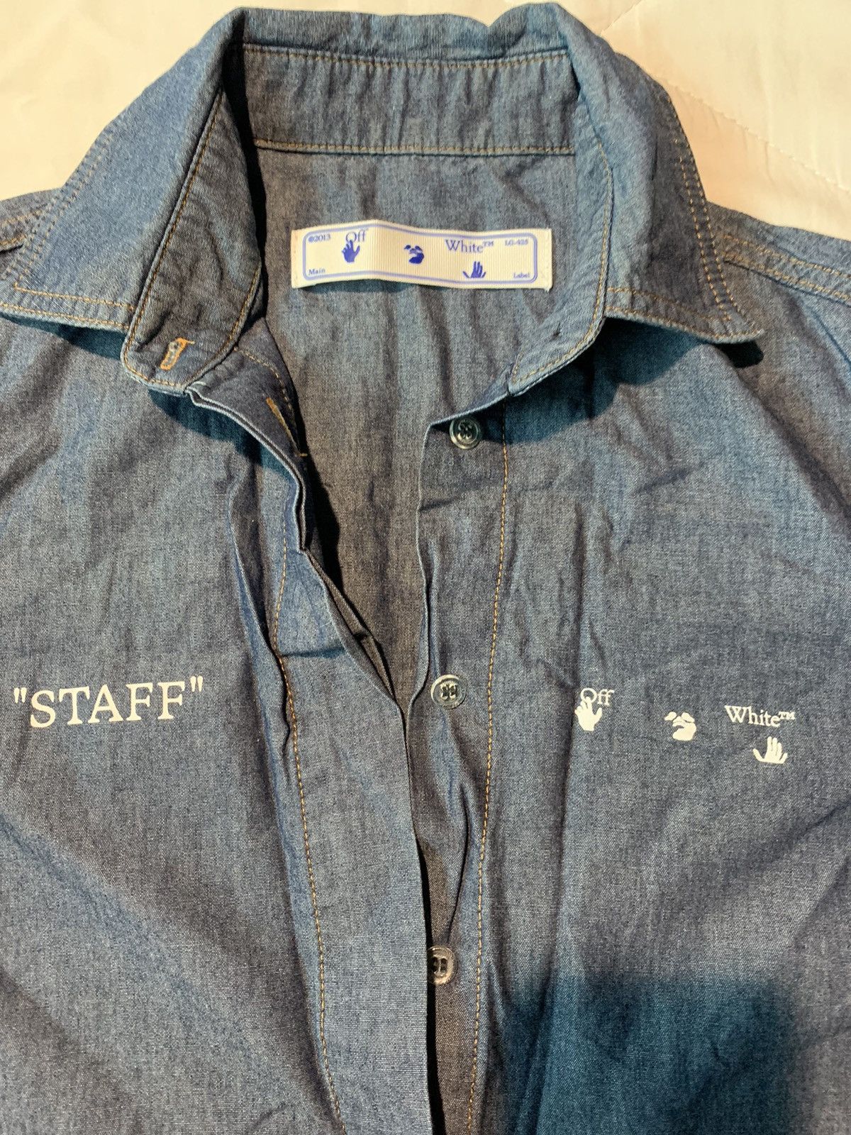 Off-White OFF-WHITE ""STAFF GARMENT"" SHIRT Size US XXS / EU 40 - 2 Thumbnail