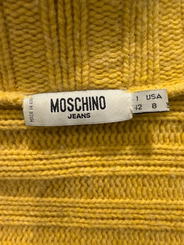 Moschino 2000s Moschino Wool Yellow Buttoned Jacket Size S / US 4 / IT 40 - 7 Thumbnail