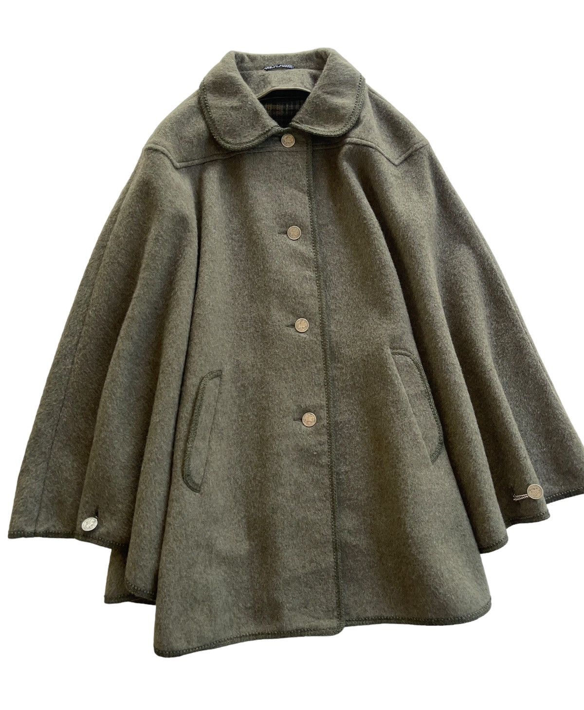 Vintage Vintage 70s Steinbock Wool Poncho Size M / US 6-8 / IT 42-44 - 4 Thumbnail