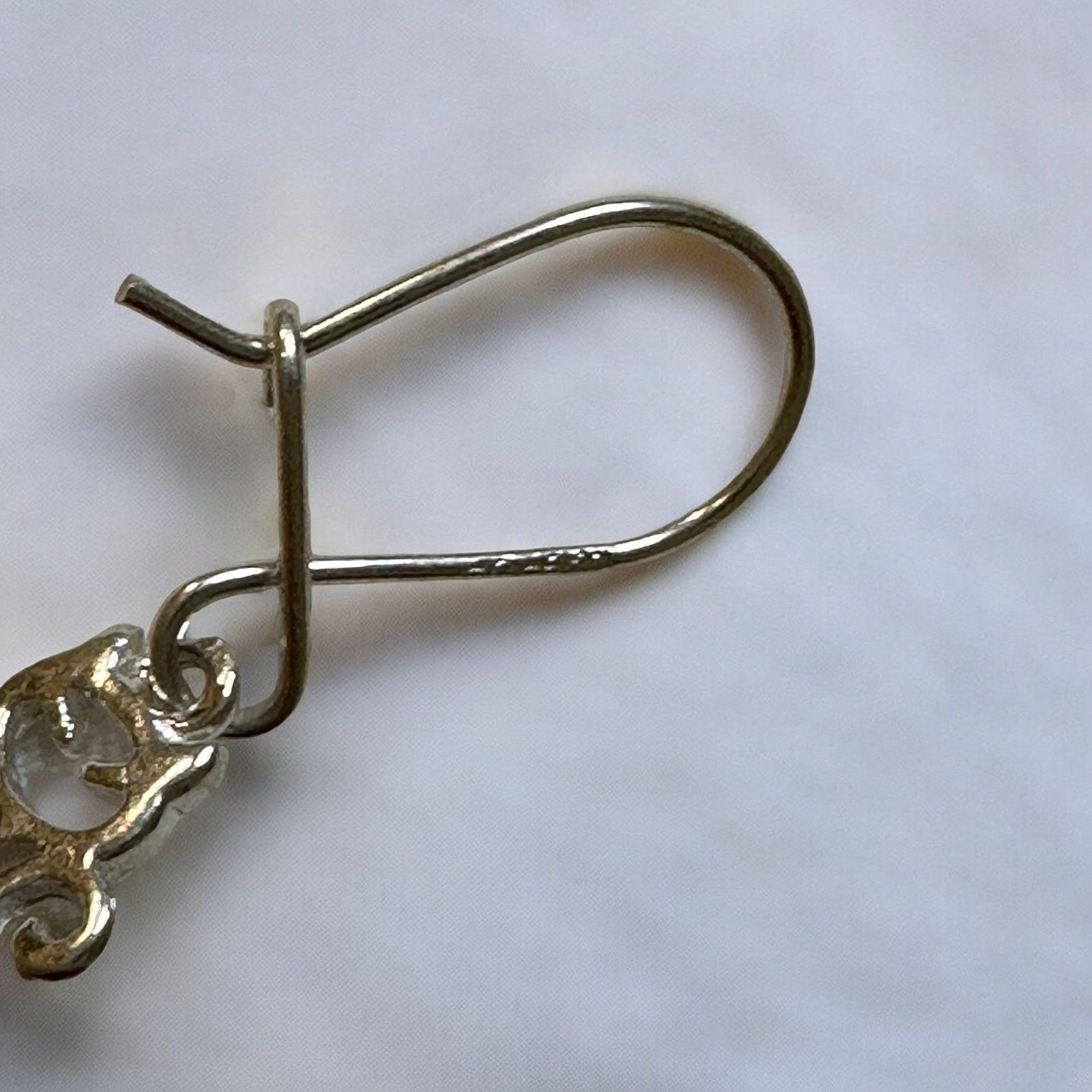 Designer Sterling Silver Petite Baltic Amber Silver Kitten Earrings Size ONE SIZE - 11 Thumbnail