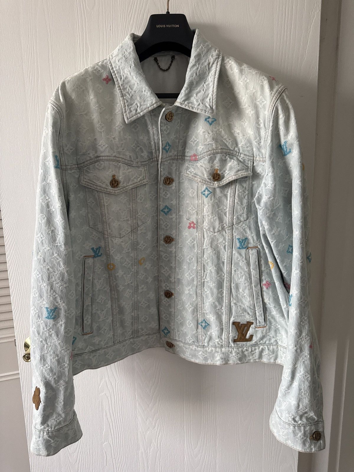 Louis Vuitton Louis Vuitton x Tyler, The Creator Denim Jacket Size US XL / EU 56 / 4 - 1 Thumbnail
