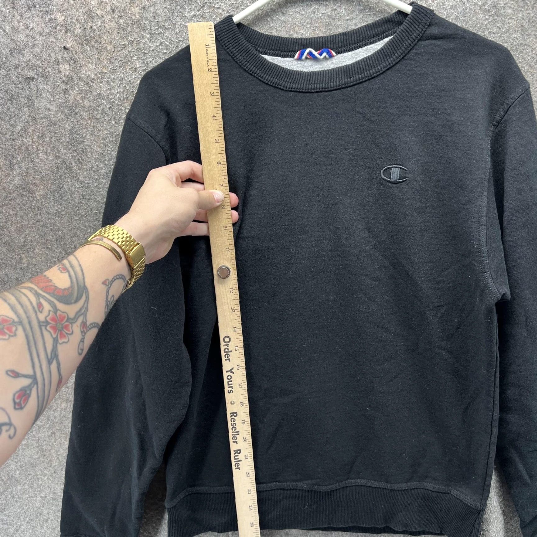 Champion Champion Sweatshirt Mens Small Black Crewneck Pullover Fleece Logo Athletic Size US S / EU 44-46 / 1 - 3 Thumbnail