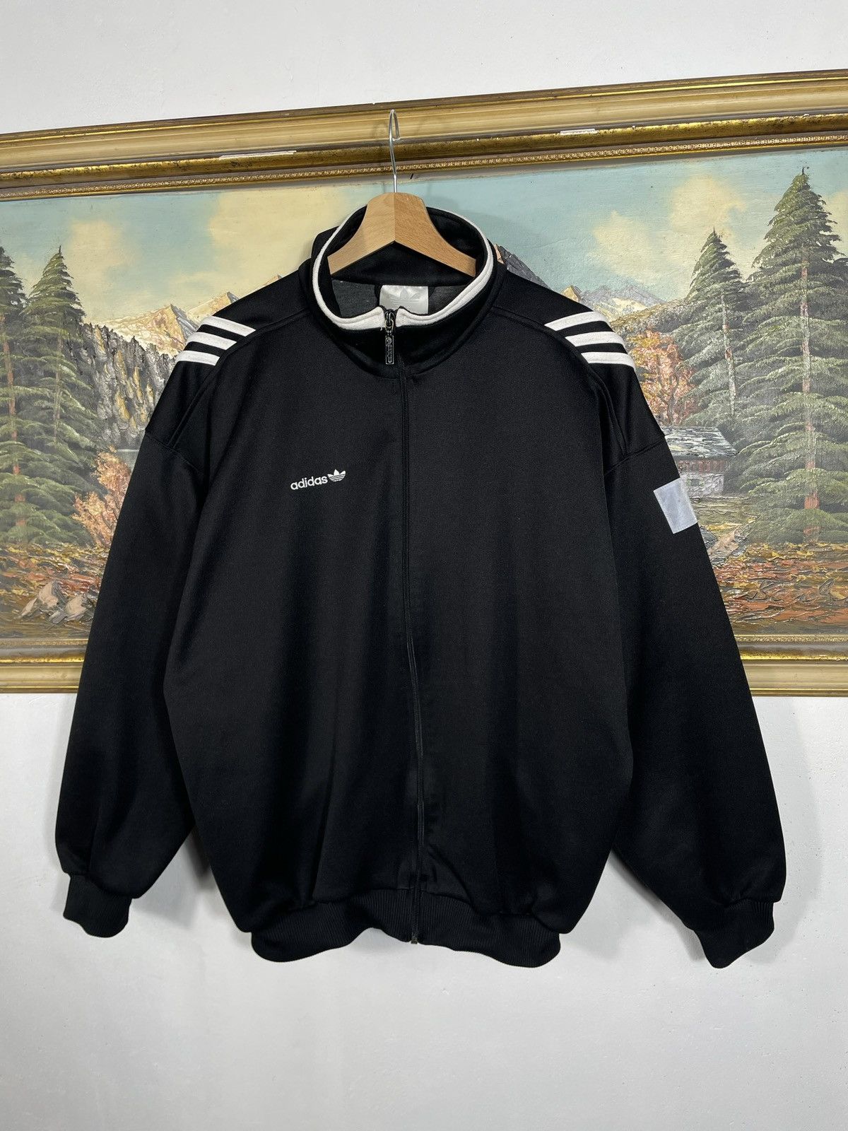 Adidas × Vintage Adidas Vintage Y2k Zip Black Track Jacket Sweatshirt Cyber Size US L / EU 52-54 / 3 - 3 Thumbnail