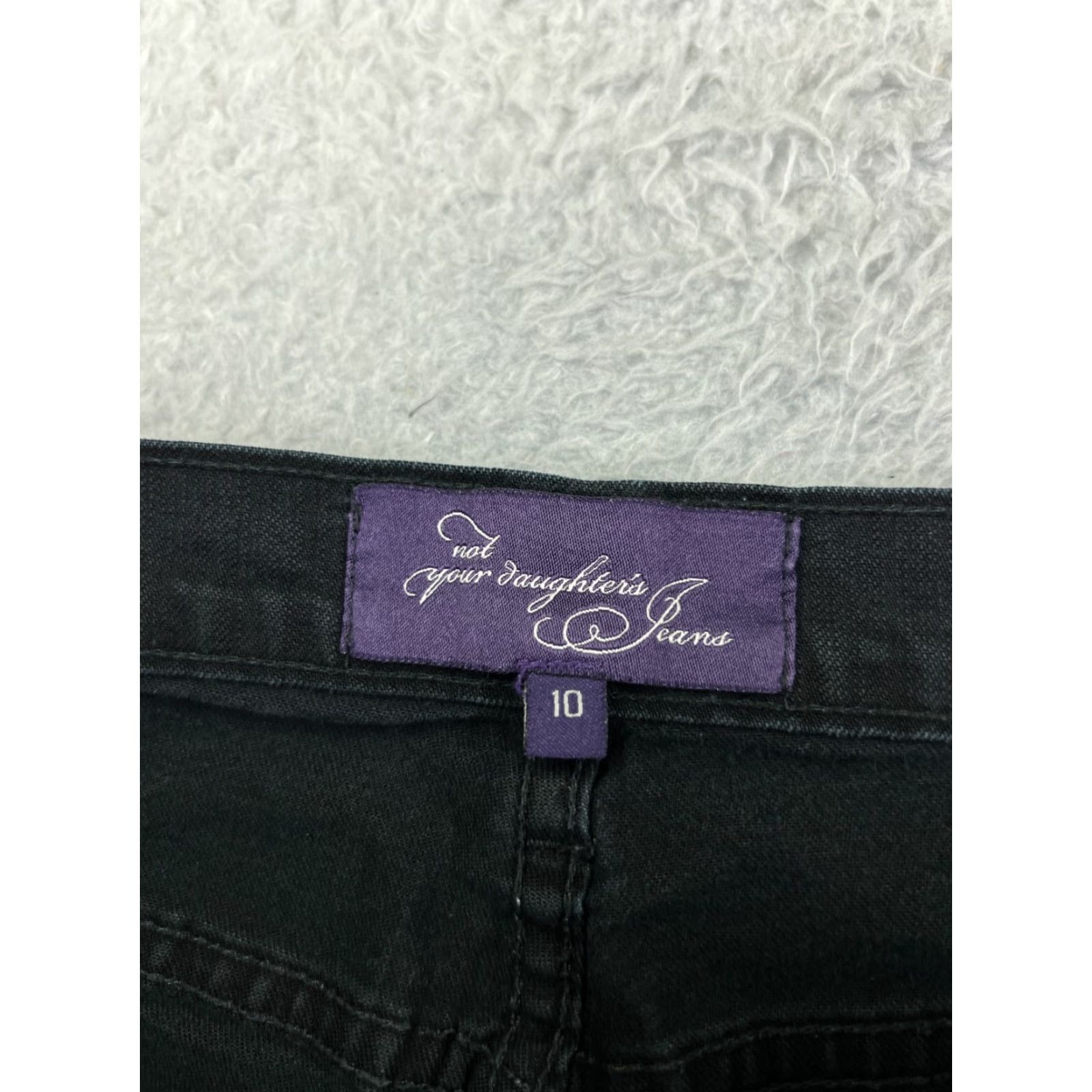 NYDJ NYDJ Not Your Daughters Jeans Capri Pants Womens 10 Black Cotton Blend 30x20 Denim Capri Jeans Vintage No N/A Size 32" / US 10 / IT 46 - 3 Thumbnail