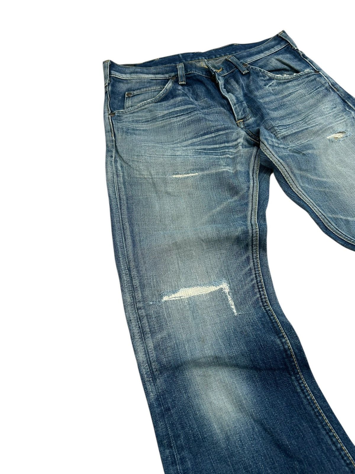 Tornado Mart Flare Lee Rider Jean Mud Washed Distressed Dystopian Design Size US 32 / EU 48 - 3 Thumbnail