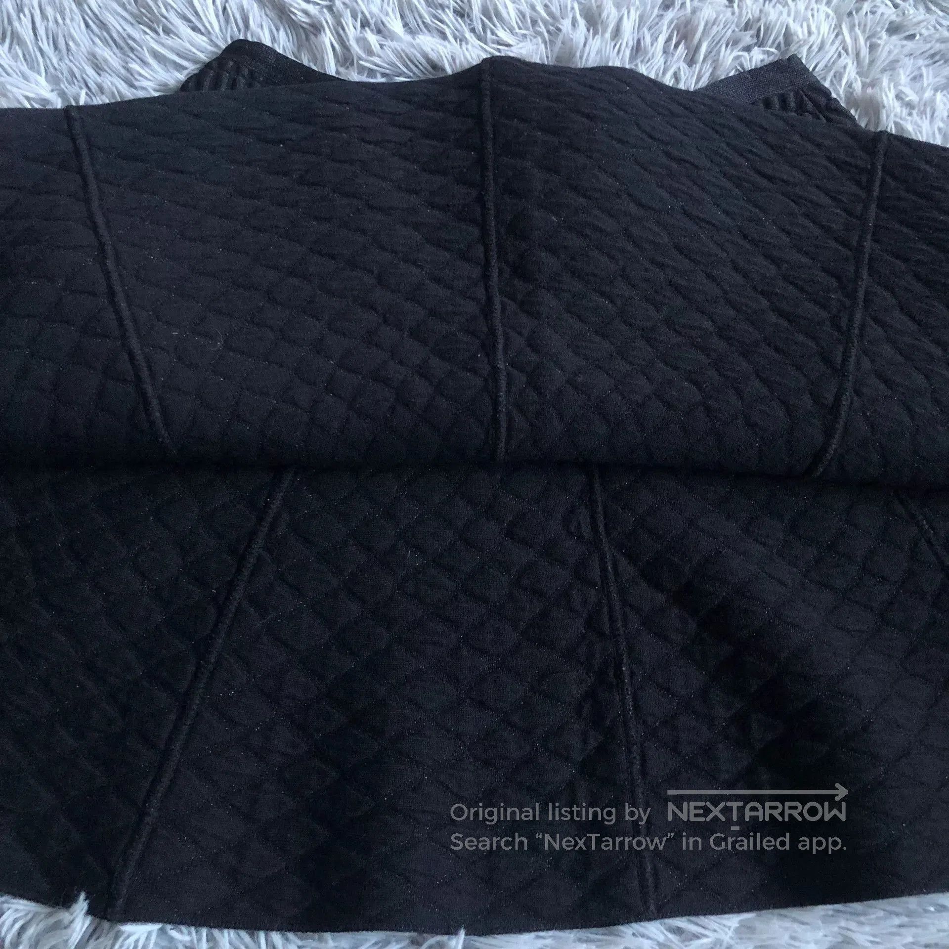 Chanel Chanel Black Quilted Glitter Skirt. Size 39" - 6 Thumbnail