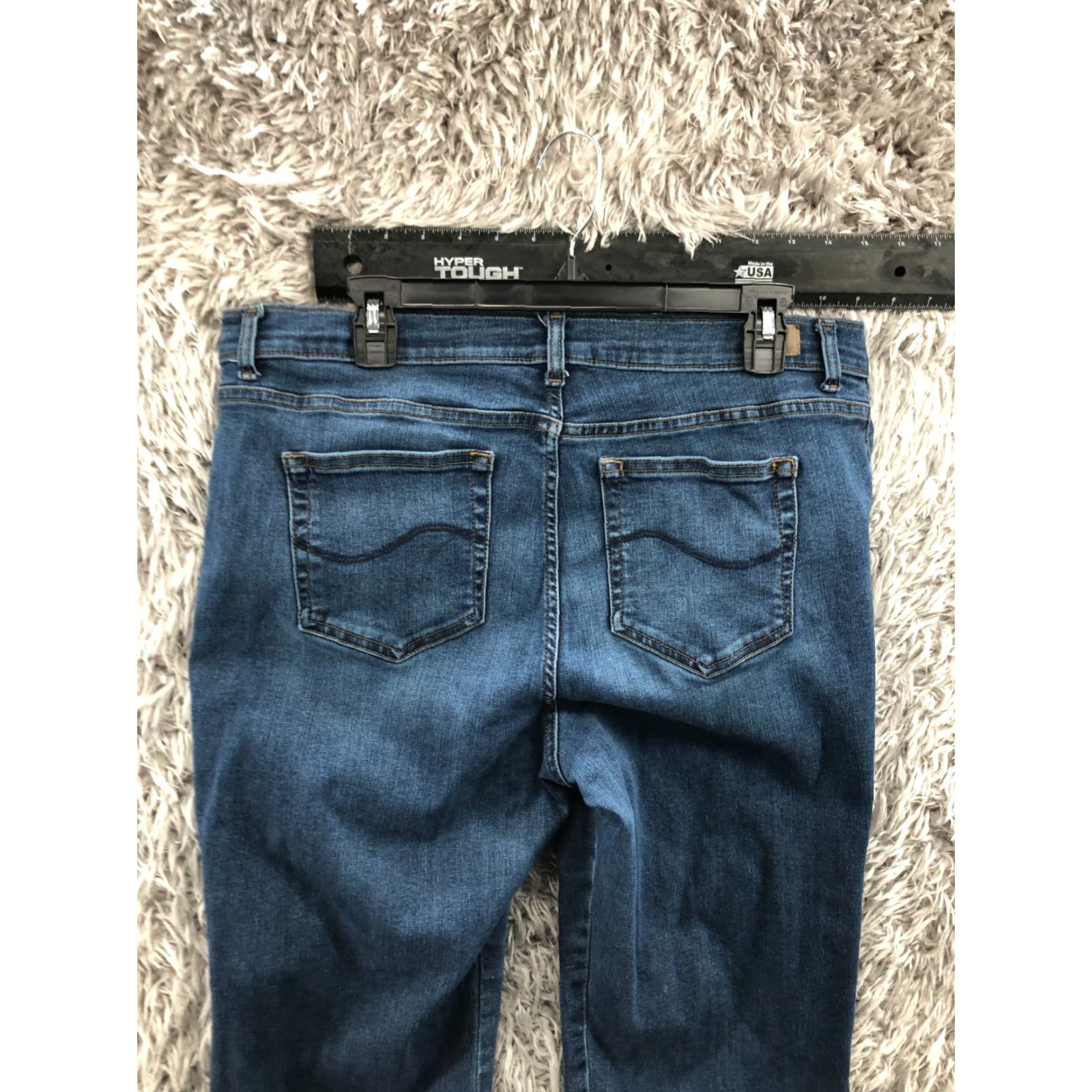 Lee Lee Jeans Relaxed Straight Petite Womens Size 16P Medium Wash Blue 5-Pocket Denim Jeans Size 38" / US 16 / IT 52 - 6 Thumbnail