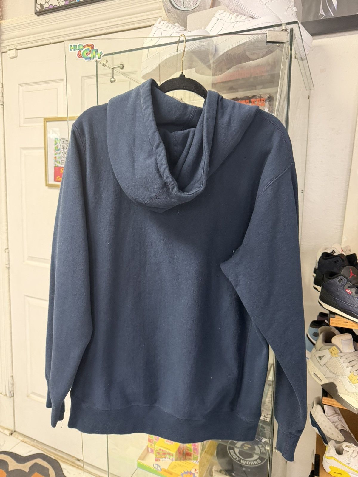 Supreme Supreme Lafayette Store Hoodie (Navy) Size US L / EU 52-54 / 3 - 2 Thumbnail