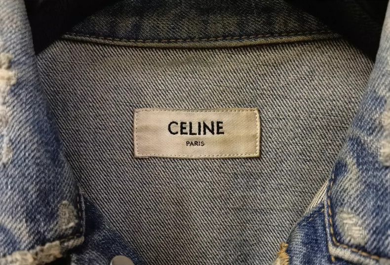 Celine Celine 2019SS Embroidered Pattern Worn Denim Jacket Size US XS / EU 42 / 0 - 4 Thumbnail