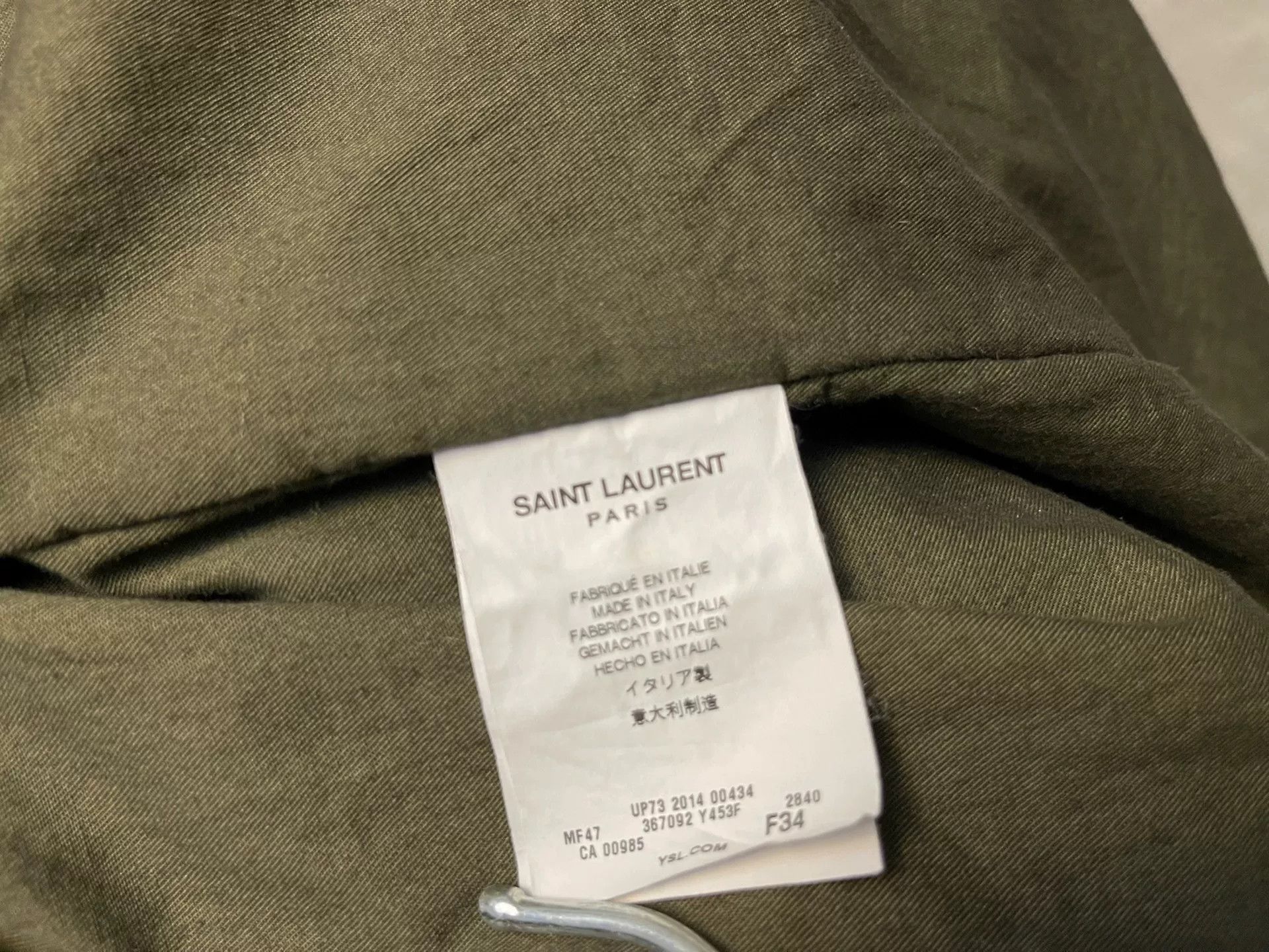 Saint Laurent Paris Saint Laurent N3B Green Parka with Fur Collar. Size US S / EU 44-46 / 1 - 4 Thumbnail