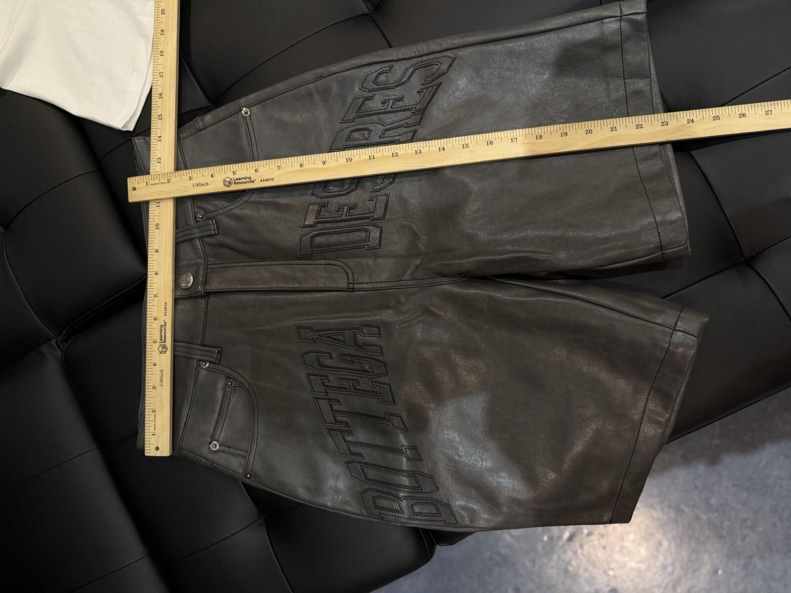 Bottega Desires Bottega Desires Grey Leather Shorts - Brand New Size 28 Size US 28 / EU 44 - 8 Thumbnail