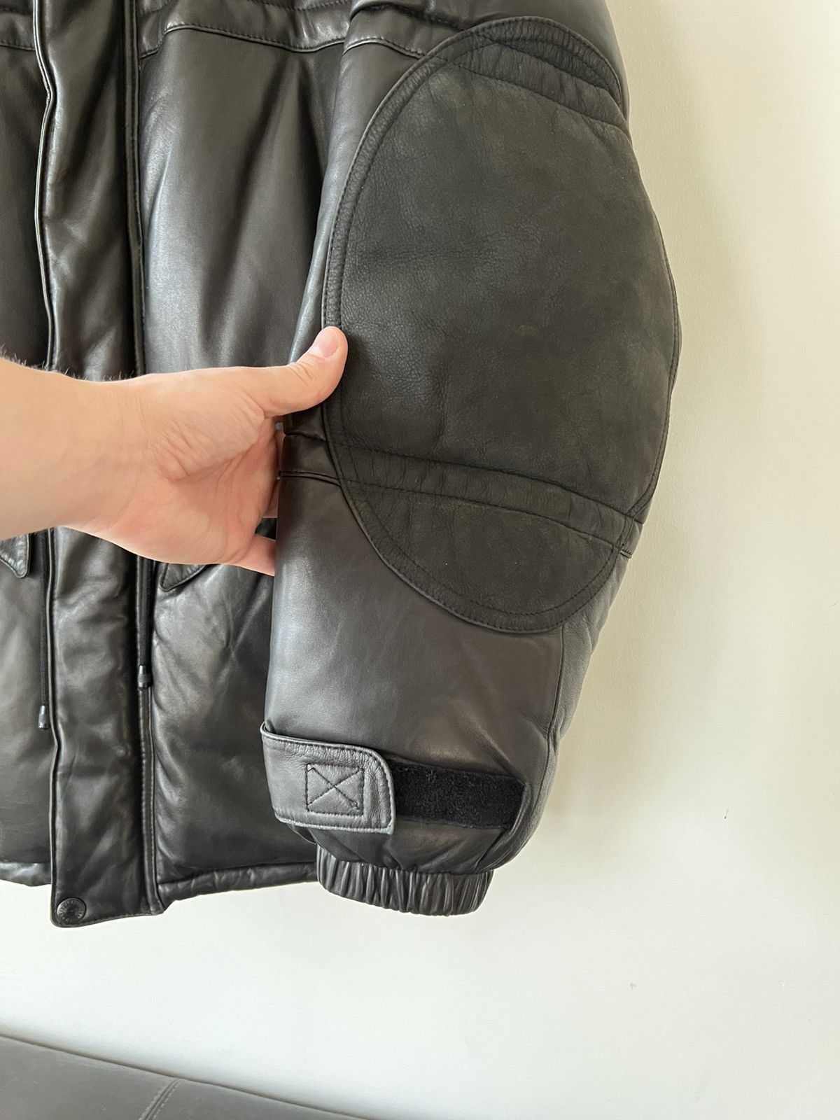 Robert Comstock Vintage Leather Puffer Coat (DEADSTOCK) Size US L / EU 52-54 / 3 - 5 Thumbnail