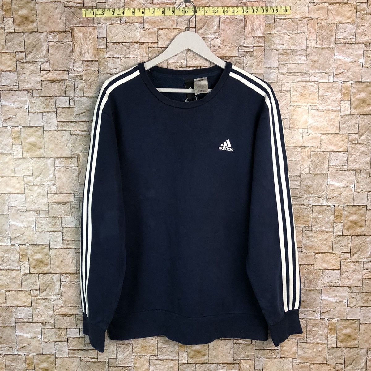 Adidas Adidas 3 stripe Dark Blue Sweatshirt #A250 Size US L / EU 52-54 / 3 - 1 Thumbnail