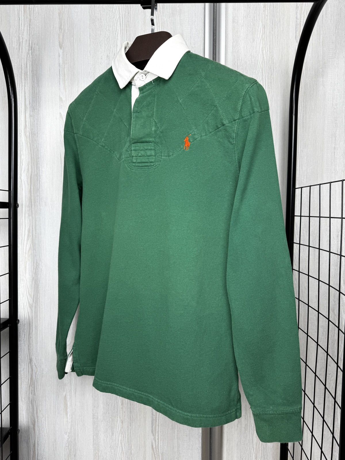 Polo Ralph Lauren Polo Ralph Lauren vintage green rugby polo shirt y2k 90 rare Size US S / EU 44-46 / 1 - 5 Thumbnail