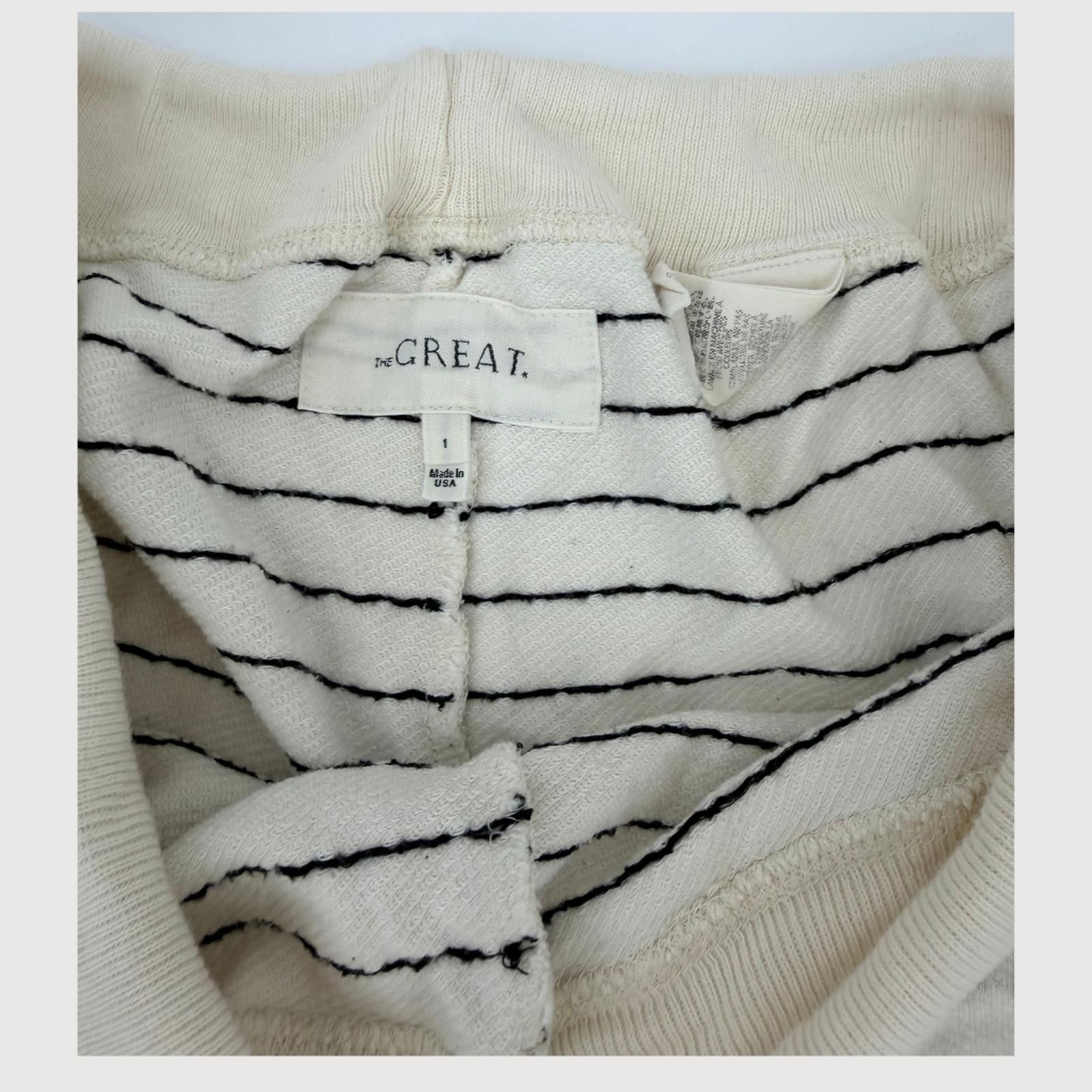 Unknown London The Great Swiss Dot Crop Sweatpants Cream Black Sz 1 Size 28" / US 6 / IT 42 - 4 Thumbnail